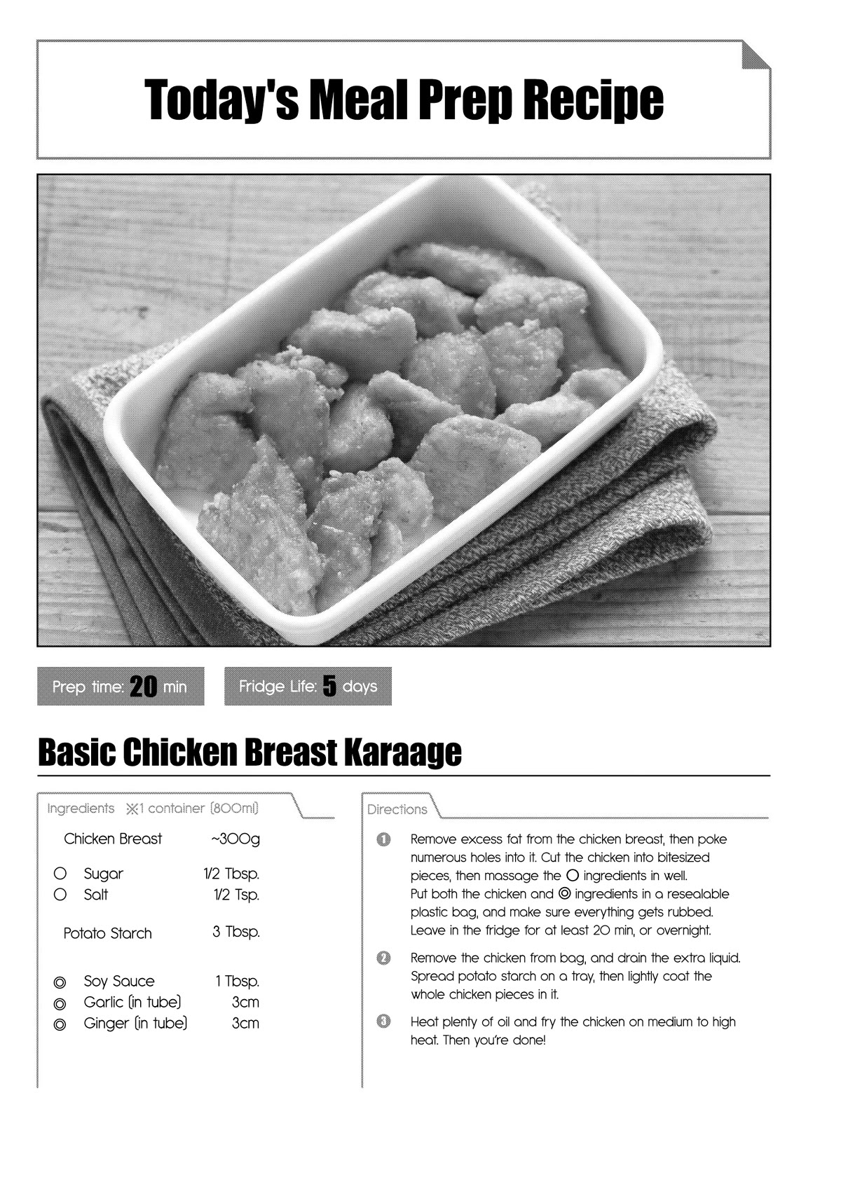 Tsukuoki Life: Weekend Meal Prep Recipes! Chapter 11 page 26 - Chapter 11: Easy Deep-fried in a Pan ☆ Chicken Breast Karaage and Broccoli