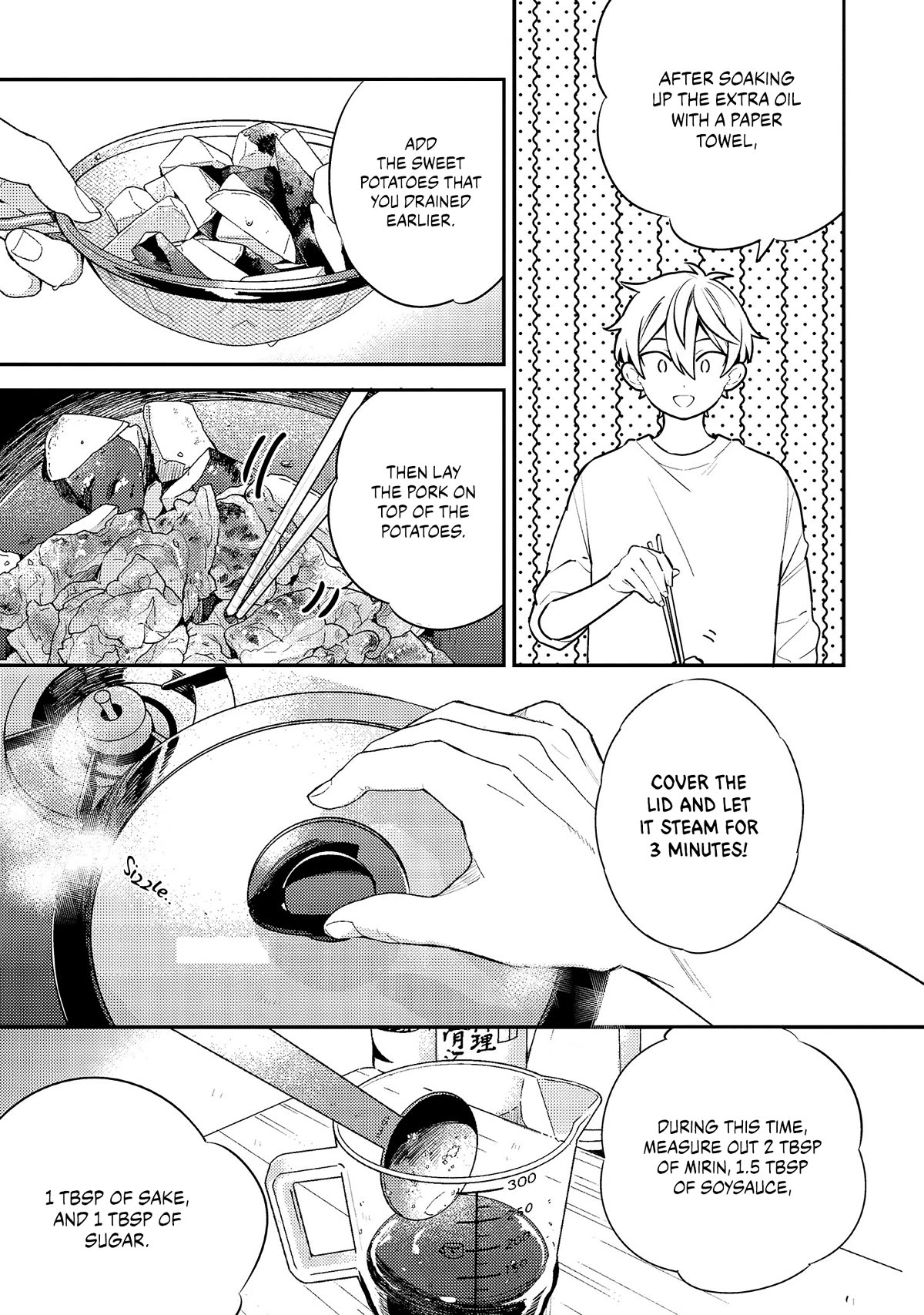 Tsukuoki Life: Weekend Meal Prep Recipes! Chapter 15 page 15 - Chapter 15: The Taste of Autumn ☆ Simmered Satsumaimo with Lemon and Sweet & Spicy Pork Stir Fry