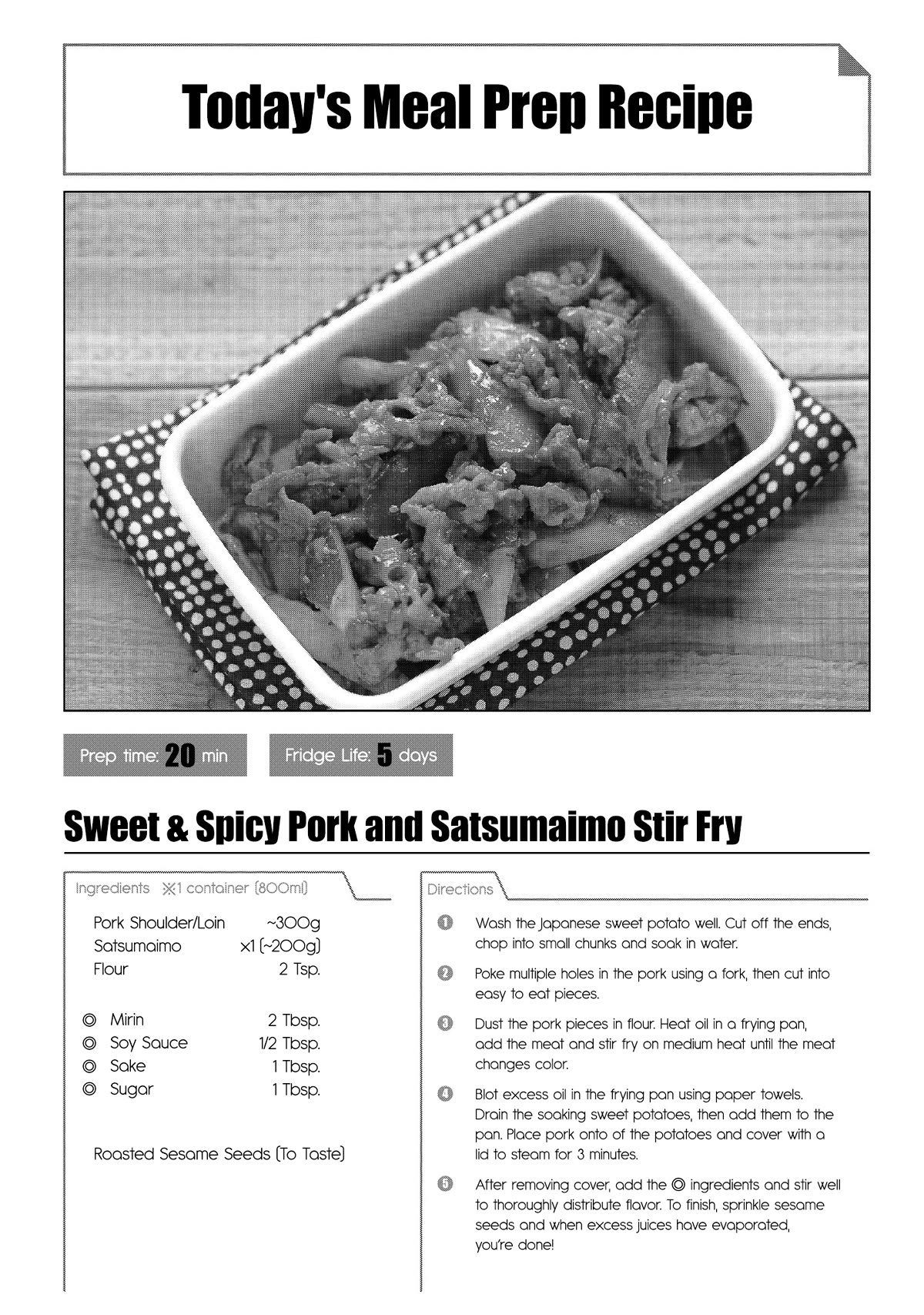 Tsukuoki Life: Weekend Meal Prep Recipes! Chapter 15 page 24 - Chapter 15: The Taste of Autumn ☆ Simmered Satsumaimo with Lemon and Sweet & Spicy Pork Stir Fry