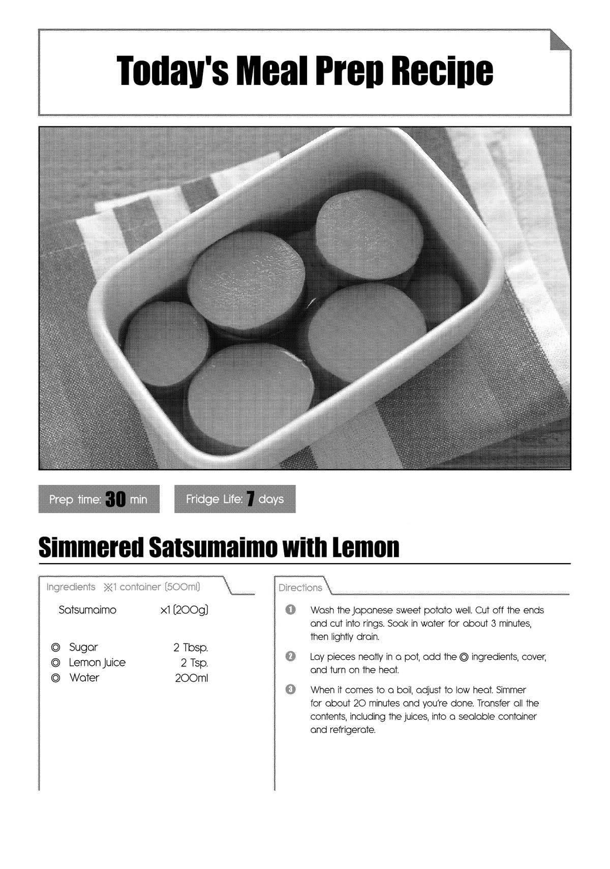 Tsukuoki Life: Weekend Meal Prep Recipes! Chapter 15 page 25 - Chapter 15: The Taste of Autumn ☆ Simmered Satsumaimo with Lemon and Sweet & Spicy Pork Stir Fry