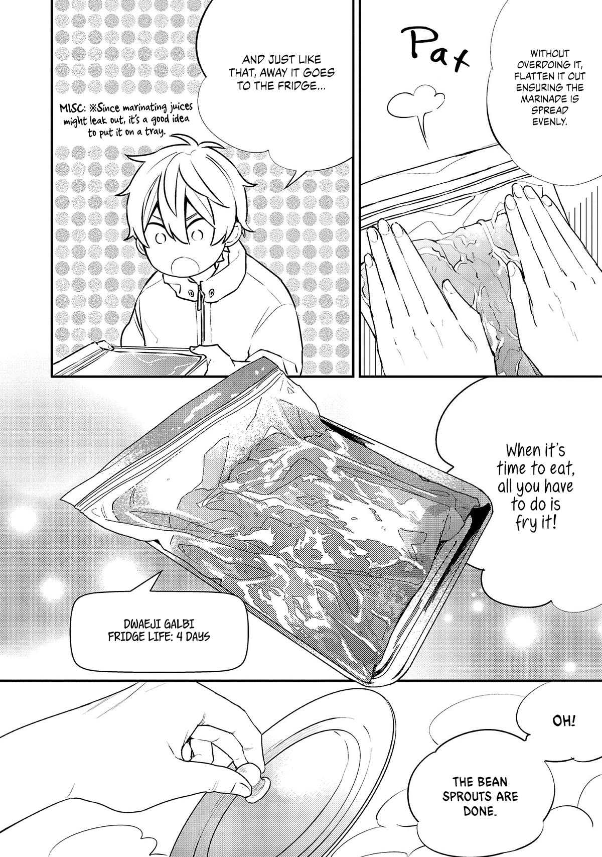 Tsukuoki Life: Weekend Meal Prep Recipes! Chapter 16 page 11 - Chapter 16: Hopping on the Korean Food Bandwagon?! Dwaeji Galbi with Soybean Sprout Namul