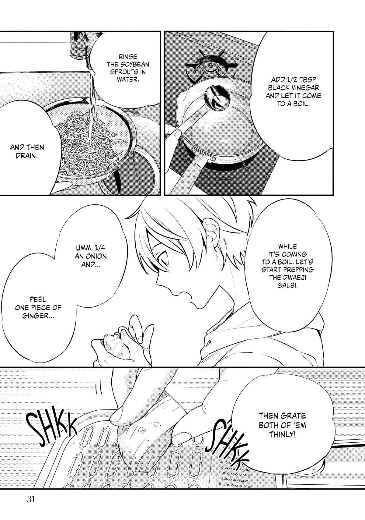 Tsukuoki Life: Weekend Meal Prep Recipes! Chapter 16 page 8 - Chapter 16: Hopping on the Korean Food Bandwagon?! Dwaeji Galbi with Soybean Sprout Namul