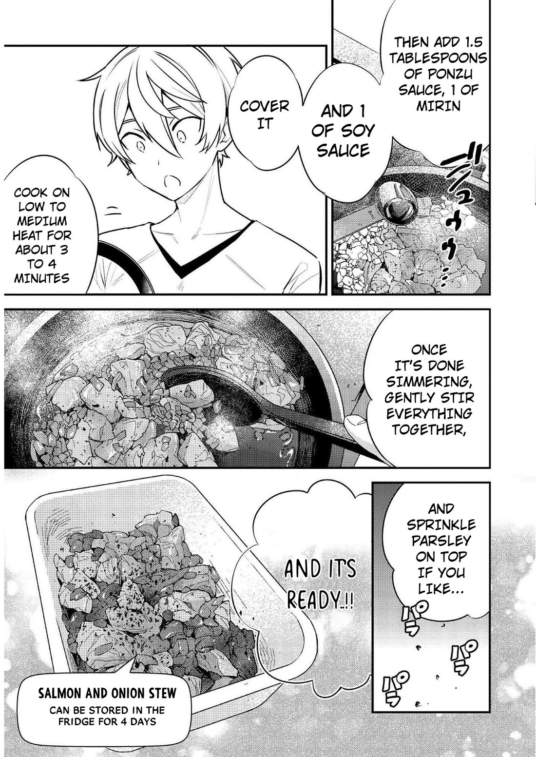 Tsukuoki Life: Weekend Meal Prep Recipes! Chapter 17 page 9 - Chapter 17: The First Day Of Work Is Gentle On The Stomach!? Salmon And Onion Stir-Fry With Mushroom And Ginger Mixed Rice