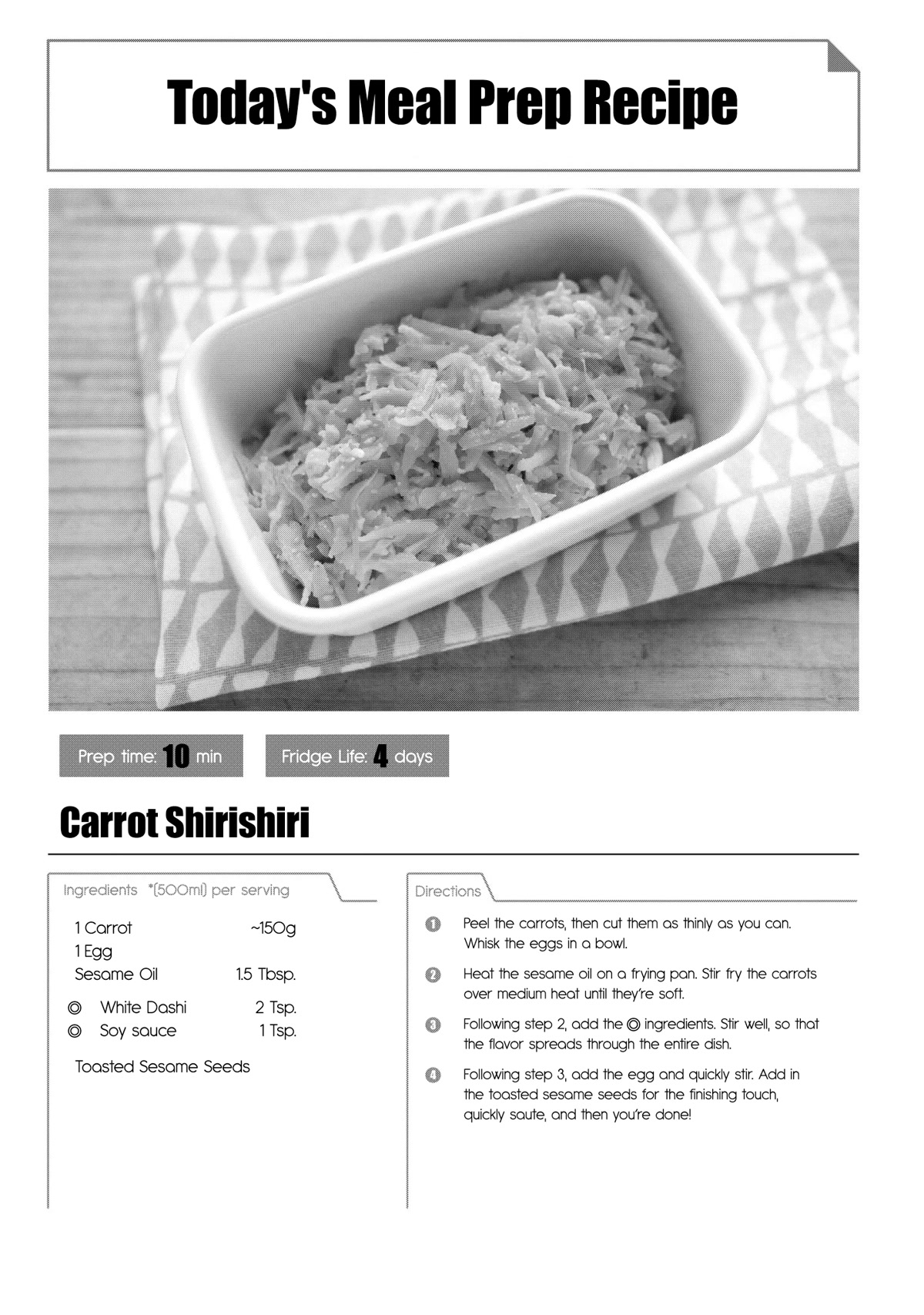 Tsukuoki Life: Weekend Meal Prep Recipes! Chapter 3 page 21 - Chapter 3: Goes Well With Rice! Teriyaki Chicken And Carrot Shirishiri