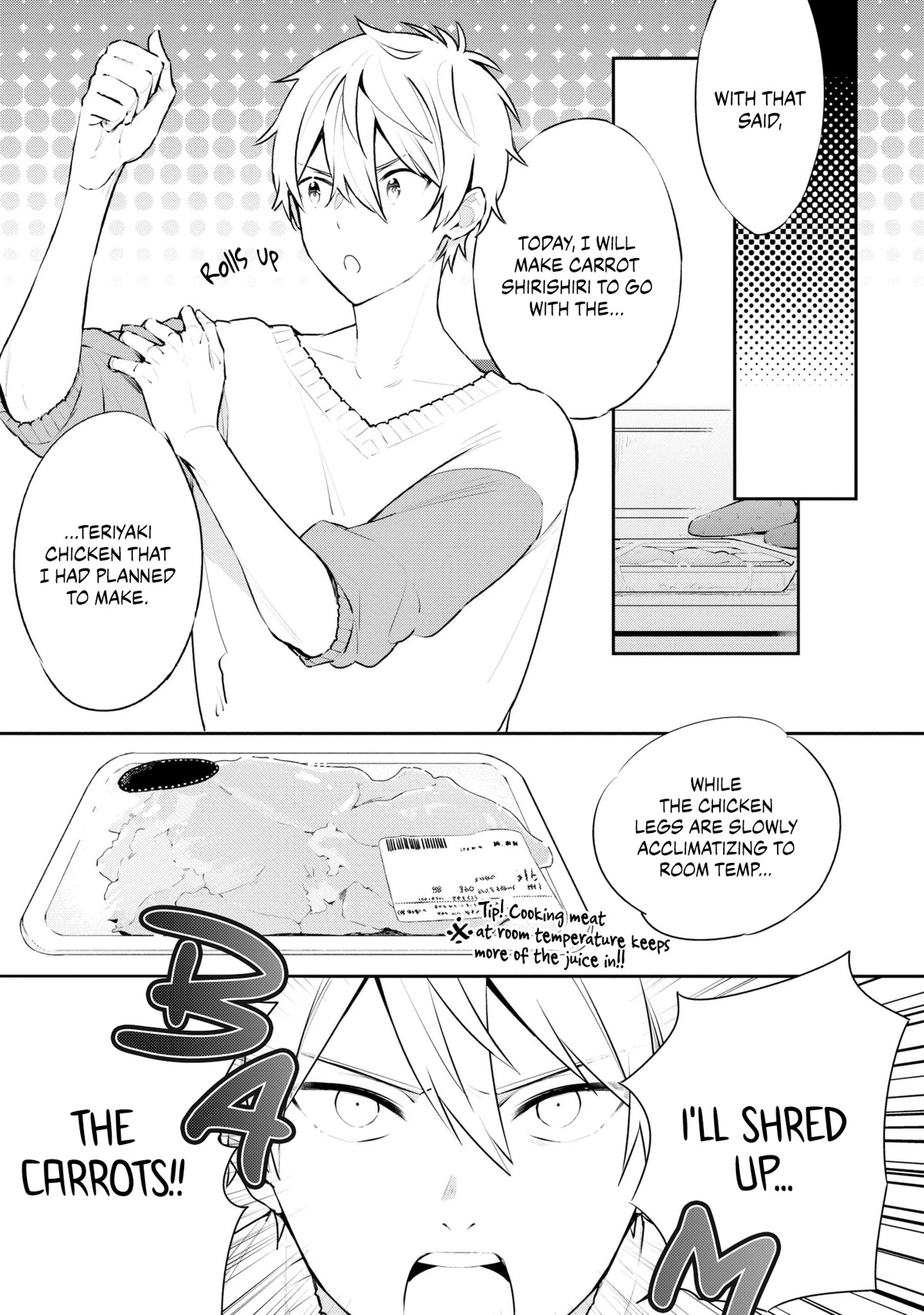 Tsukuoki Life: Weekend Meal Prep Recipes! Chapter 3 page 5 - Chapter 3: Goes Well With Rice! Teriyaki Chicken And Carrot Shirishiri