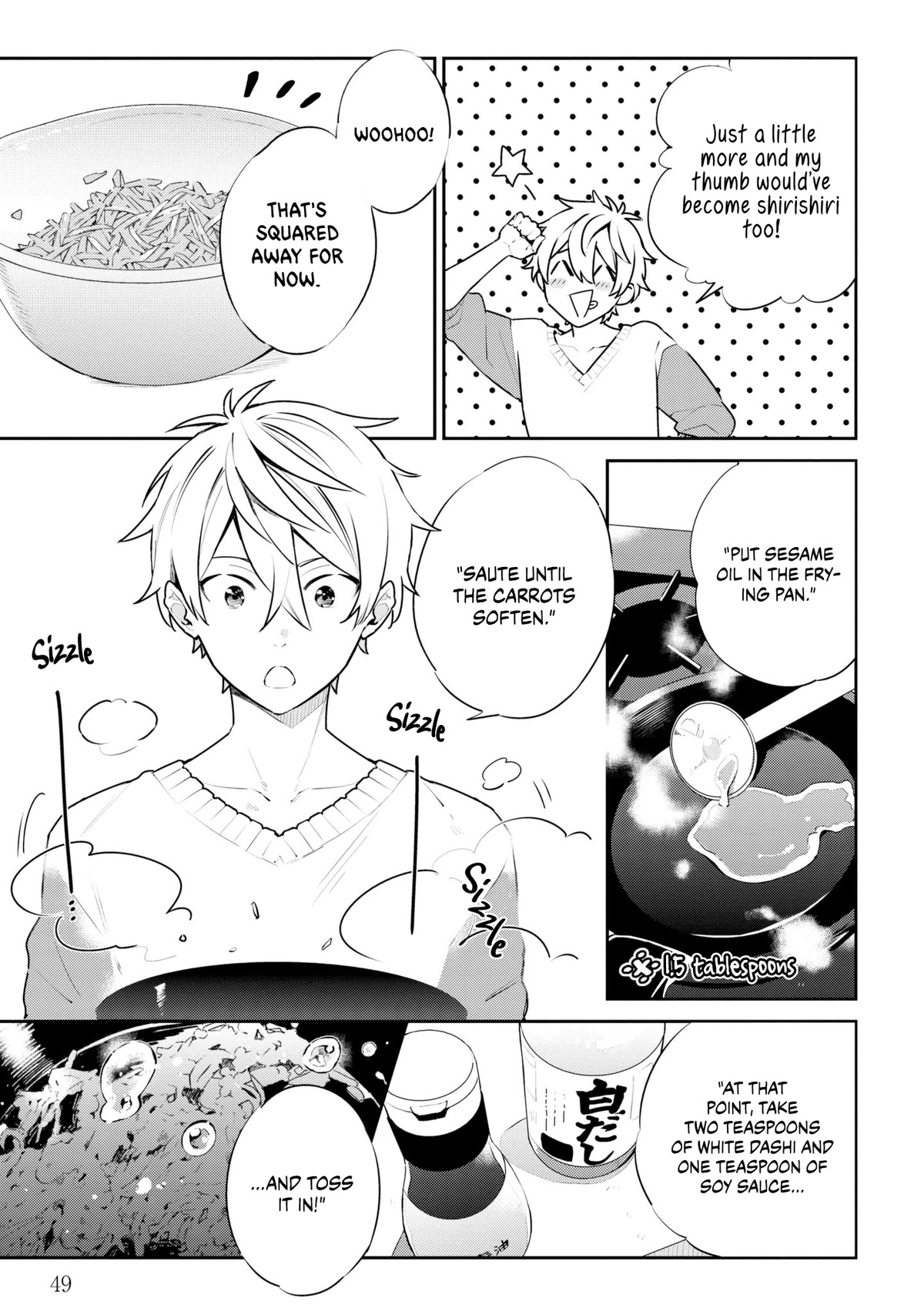 Tsukuoki Life: Weekend Meal Prep Recipes! Chapter 3 page 7 - Chapter 3: Goes Well With Rice! Teriyaki Chicken And Carrot Shirishiri