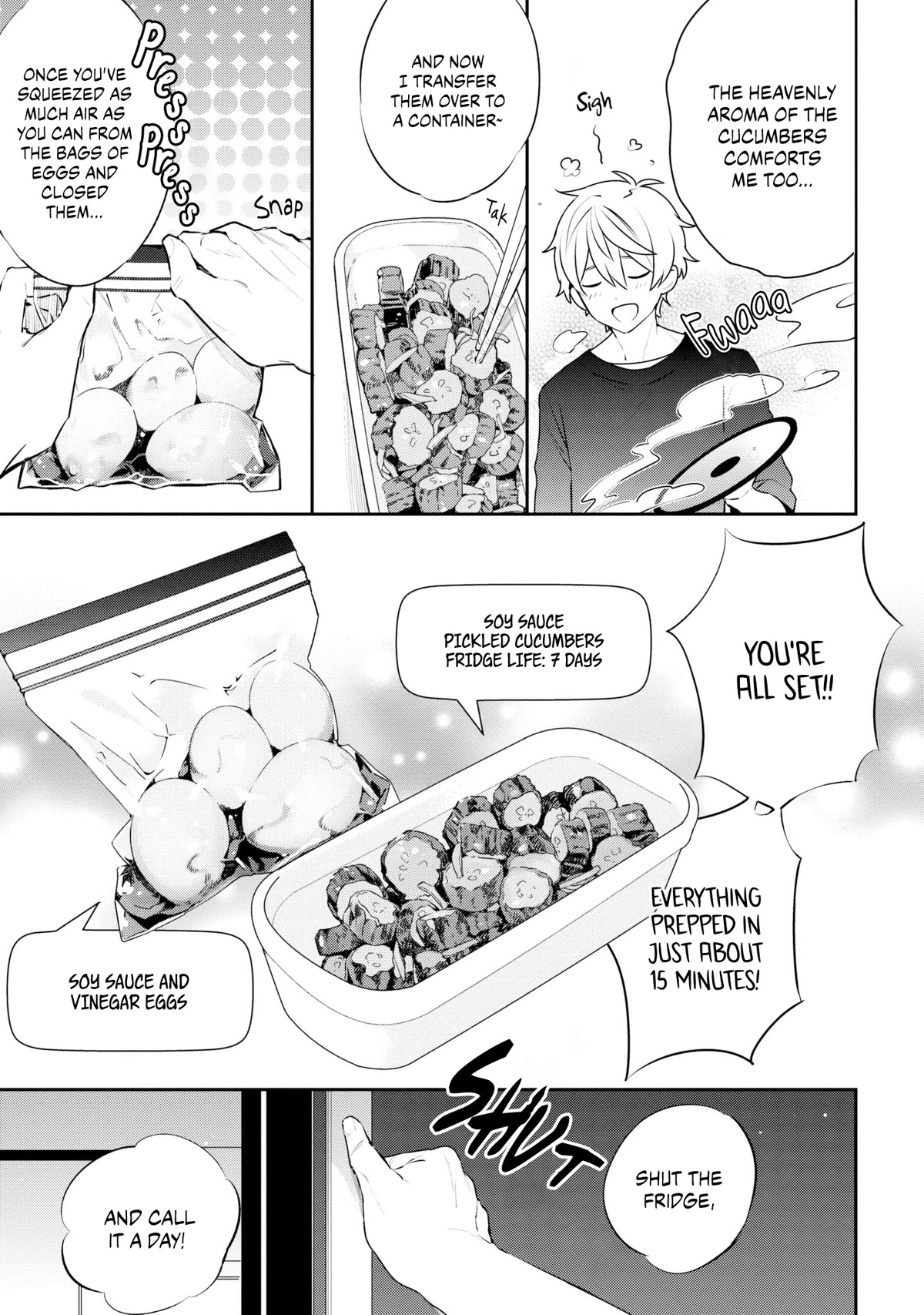 Tsukuoki Life: Weekend Meal Prep Recipes! Chapter 4 page 7 - Chapter 4: Soy Sauce Pickled Cucumbers And Soy Sauce Vinegar Eggs Make Great Alcohol Snacks
