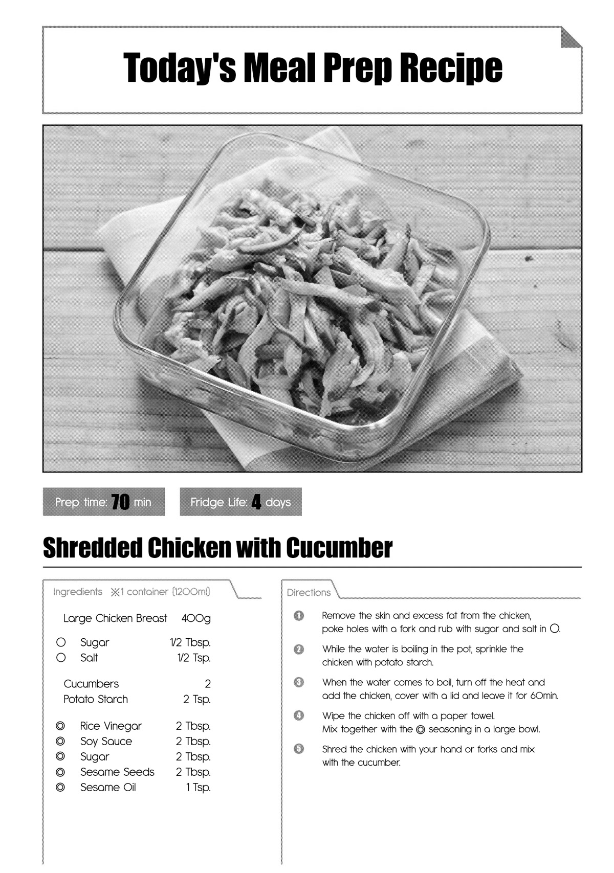 Tsukuoki Life: Weekend Meal Prep Recipes! Chapter 6 page 23 - Chapter 6: Ever Popular Menu ☆ Steamed Chicken with Cucumbers and Eggplant Nanban