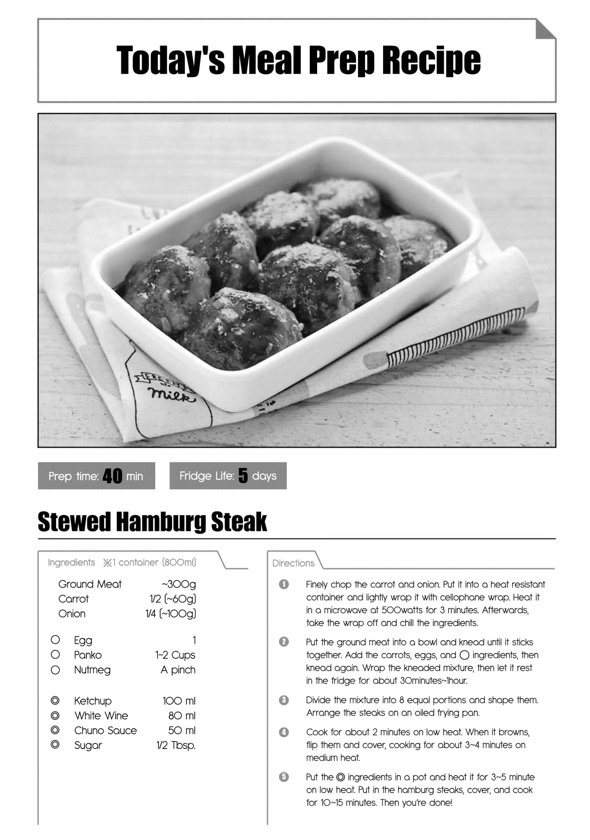 Tsukuoki Life: Weekend Meal Prep Recipes! Chapter 7 page 19 - Chapter 7: A Taste Enjoyed by anyone ♪ Stewed Hamburg Steak