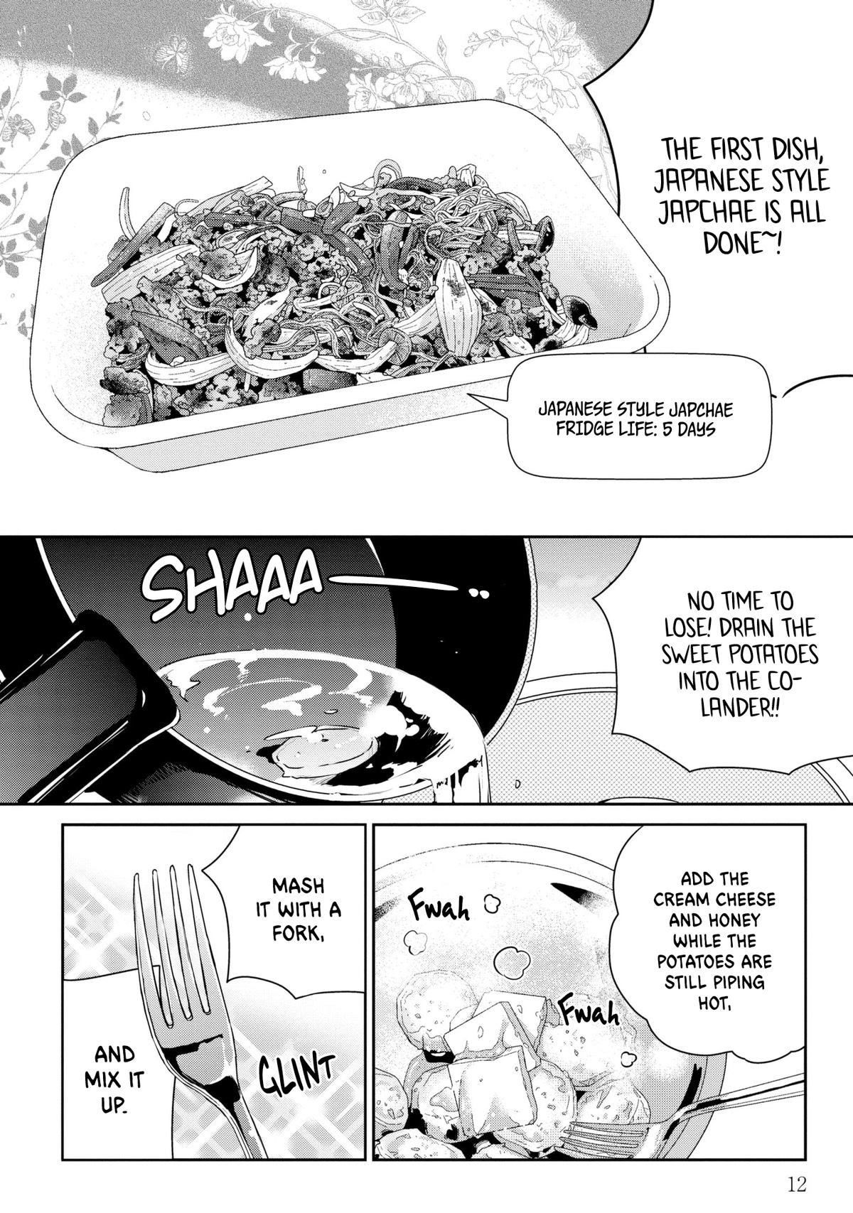 Tsukuoki Life: Weekend Meal Prep Recipes! Chapter 8 page 16 - Chapter 8: Japanese Style Japchae and Sweet Potato Cream Cheese Dessert Salad
