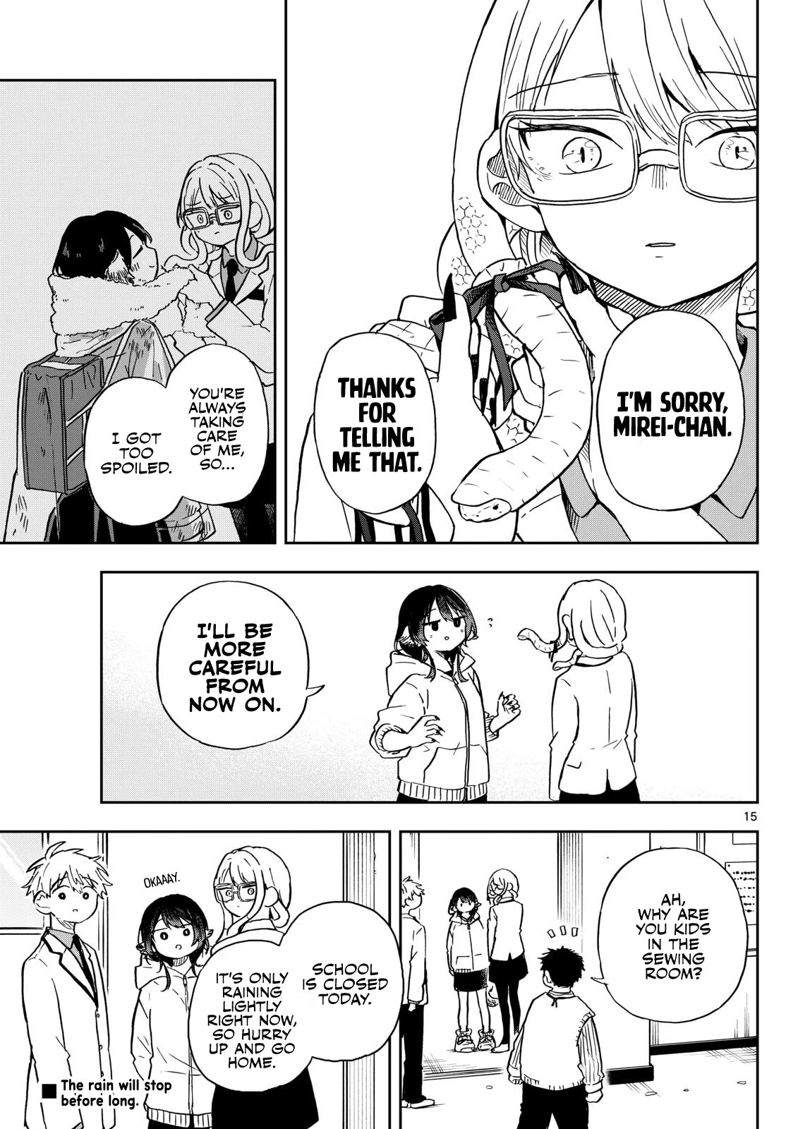 Tsumiki Ogami & the Strange Everyday Life. Chapter 10 page 15 - Chapter 10: Tsumiki-san and Hebisono-san