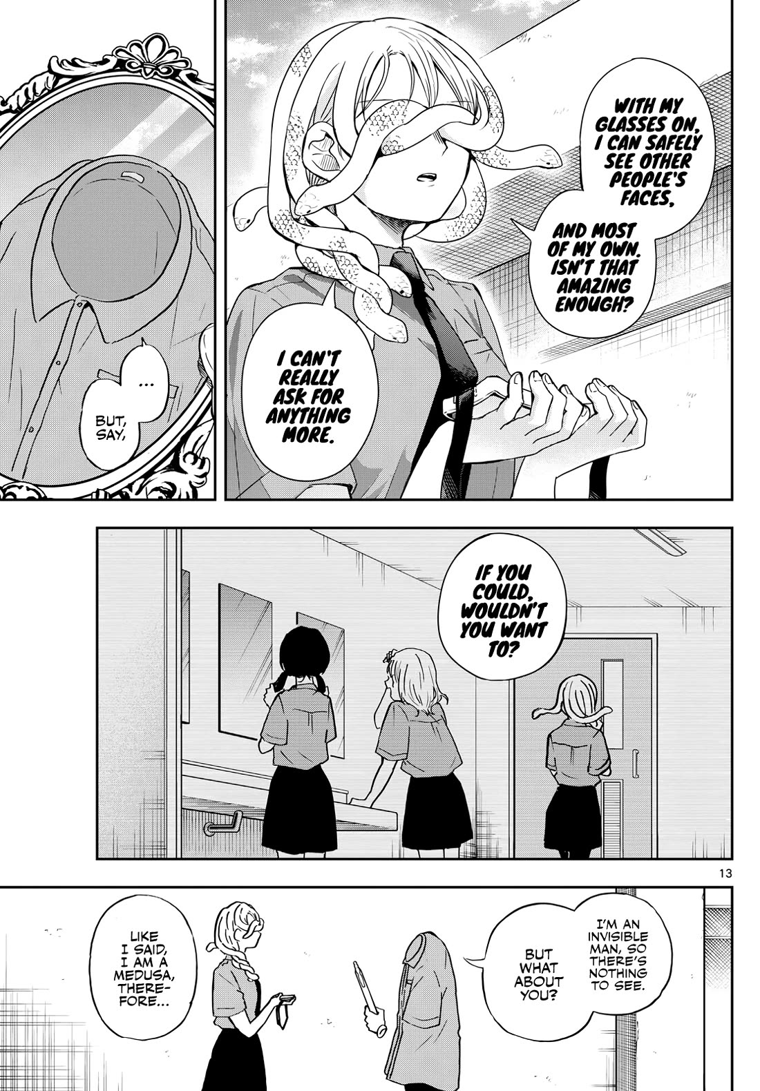 Tsumiki Ogami & the Strange Everyday Life. Chapter 27 page 13 - Chapter 27: Hebizono-san and the Mirror