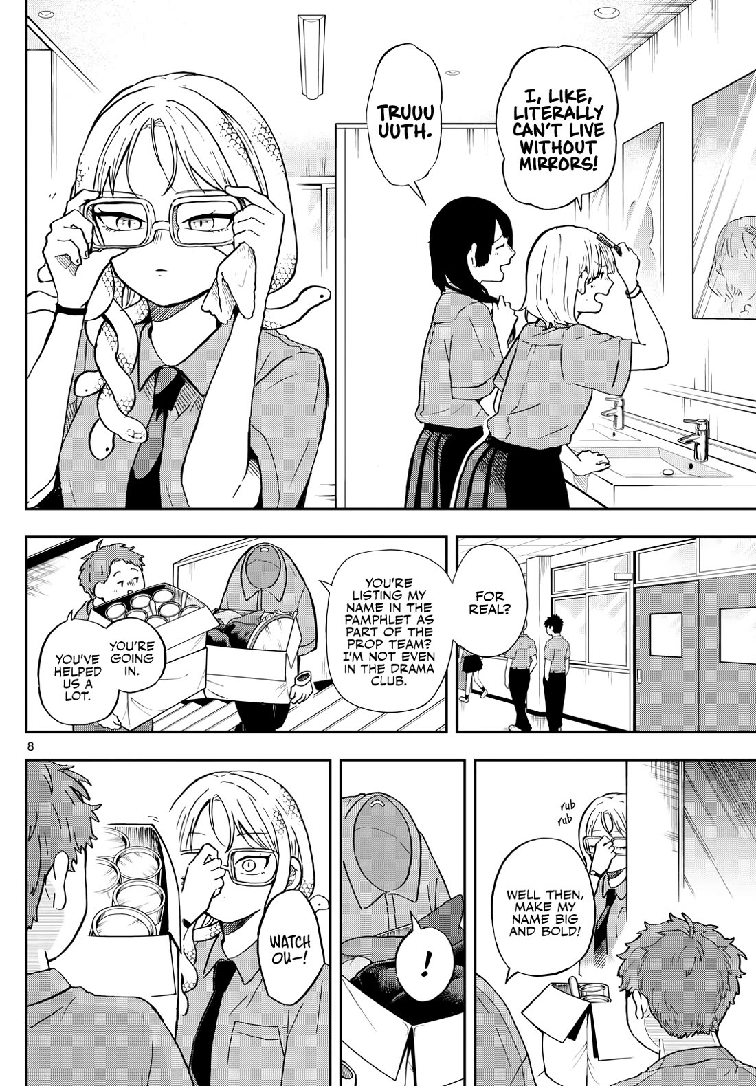 Tsumiki Ogami & the Strange Everyday Life. Chapter 27 page 8 - Chapter 27: Hebizono-san and the Mirror