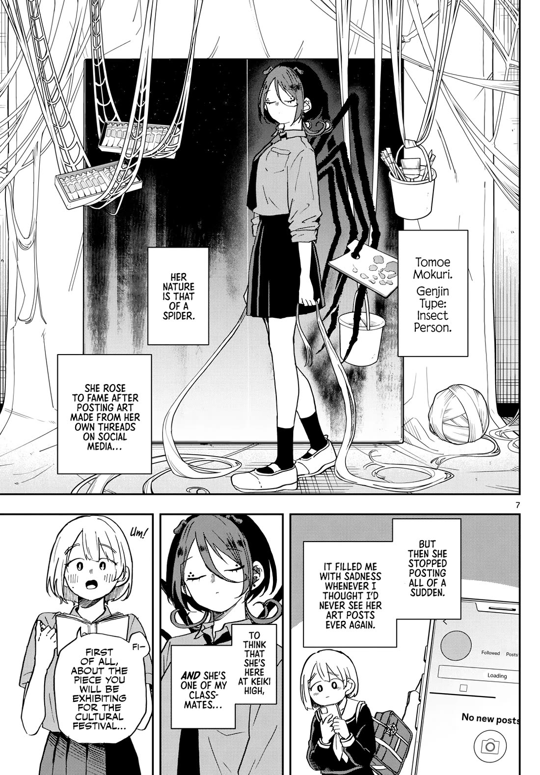 Tsumiki Ogami & the Strange Everyday Life. Chapter 28 page 7 - Chapter 28: Mokuri-san, Interviewed