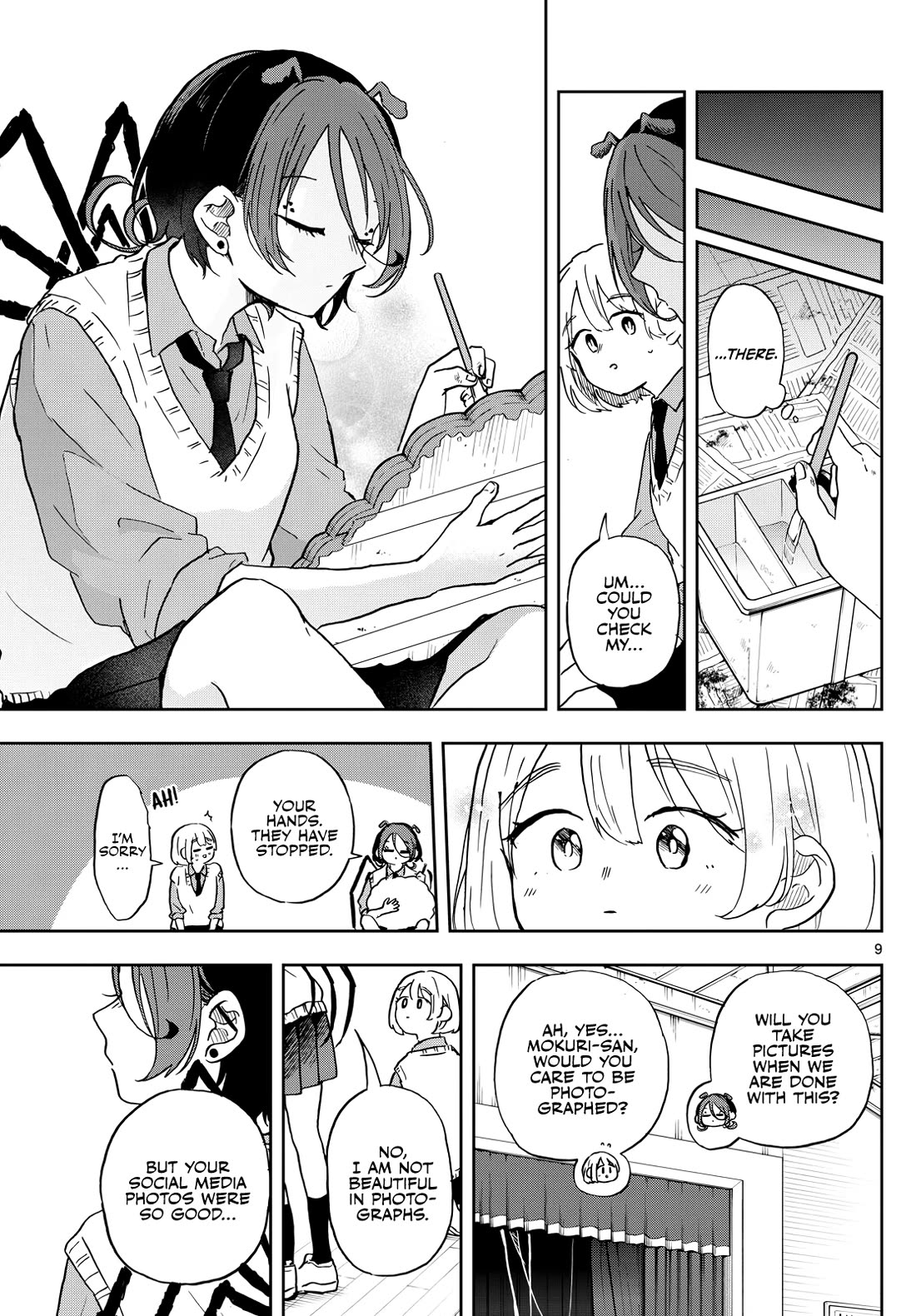 Tsumiki Ogami & the Strange Everyday Life. Chapter 40 page 9 - Chapter 40: Mokuri-san and Sugimi-san