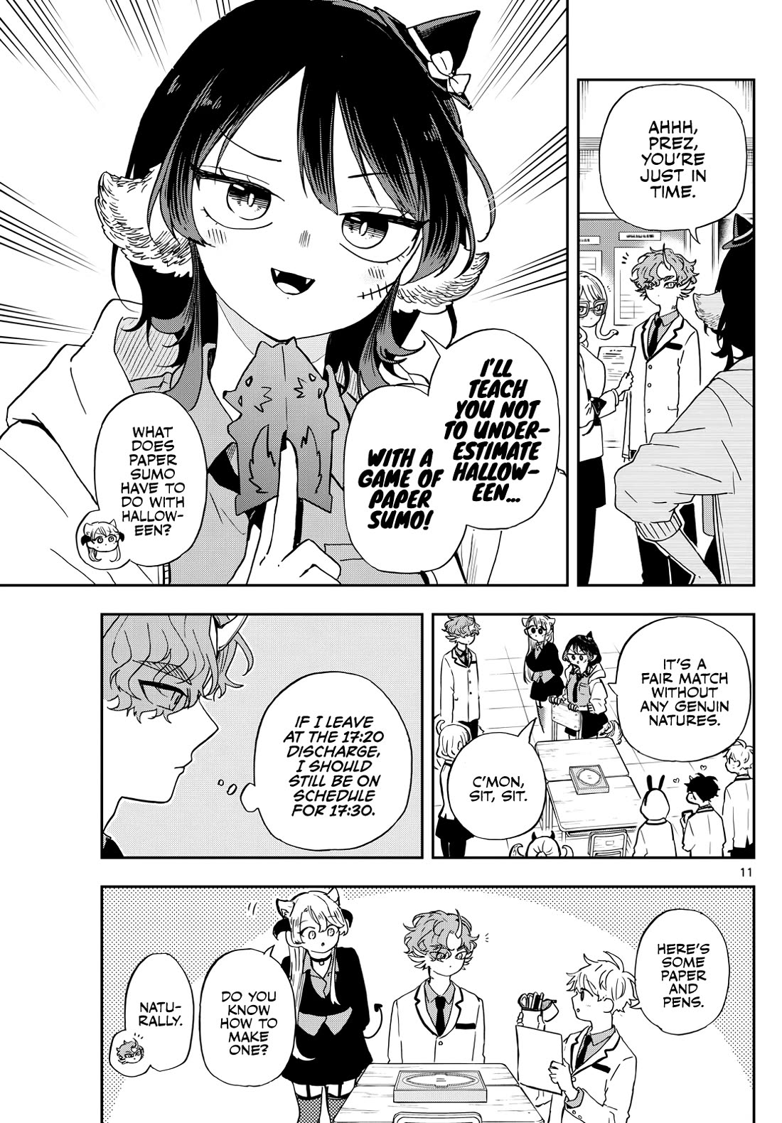 Tsumiki Ogami & the Strange Everyday Life. Chapter 45 page 11 - Chapter 45: President Raizen and Halloween