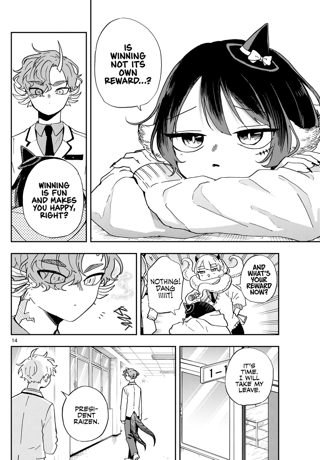 Tsumiki Ogami & the Strange Everyday Life. Chapter 45 page 14 - Chapter 45: President Raizen and Halloween