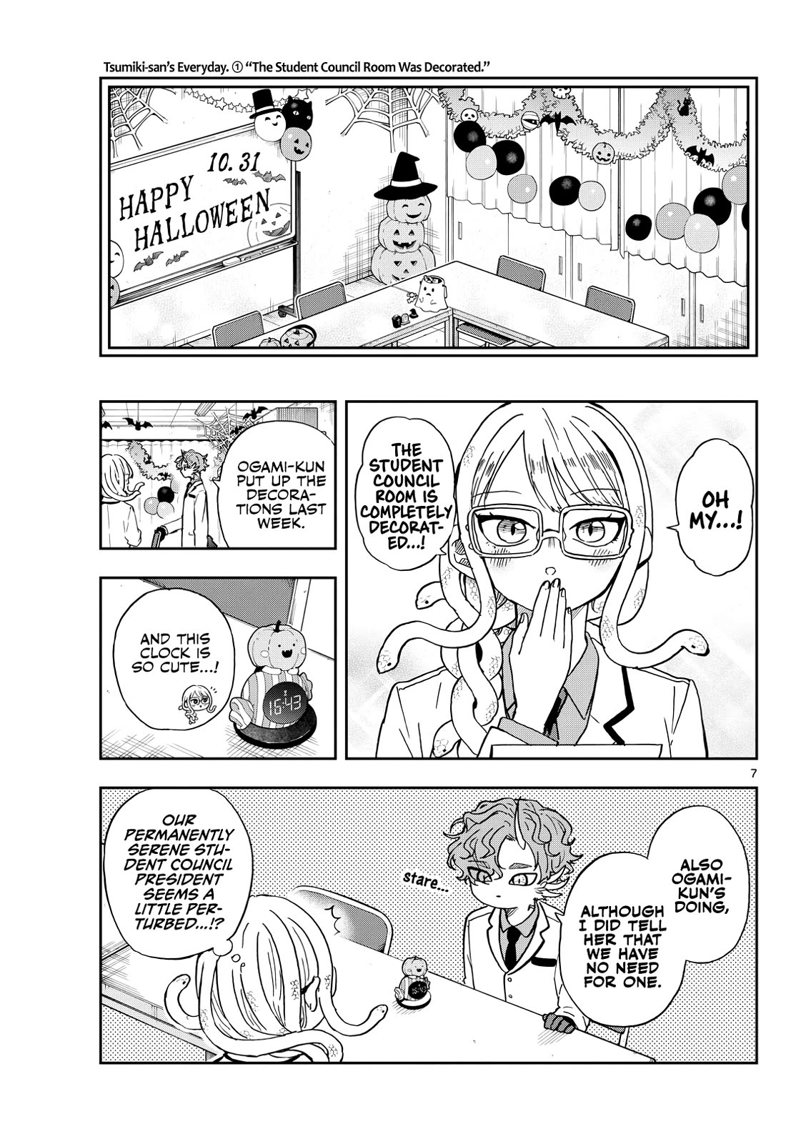 Tsumiki Ogami & the Strange Everyday Life. Chapter 45 page 7 - Chapter 45: President Raizen and Halloween