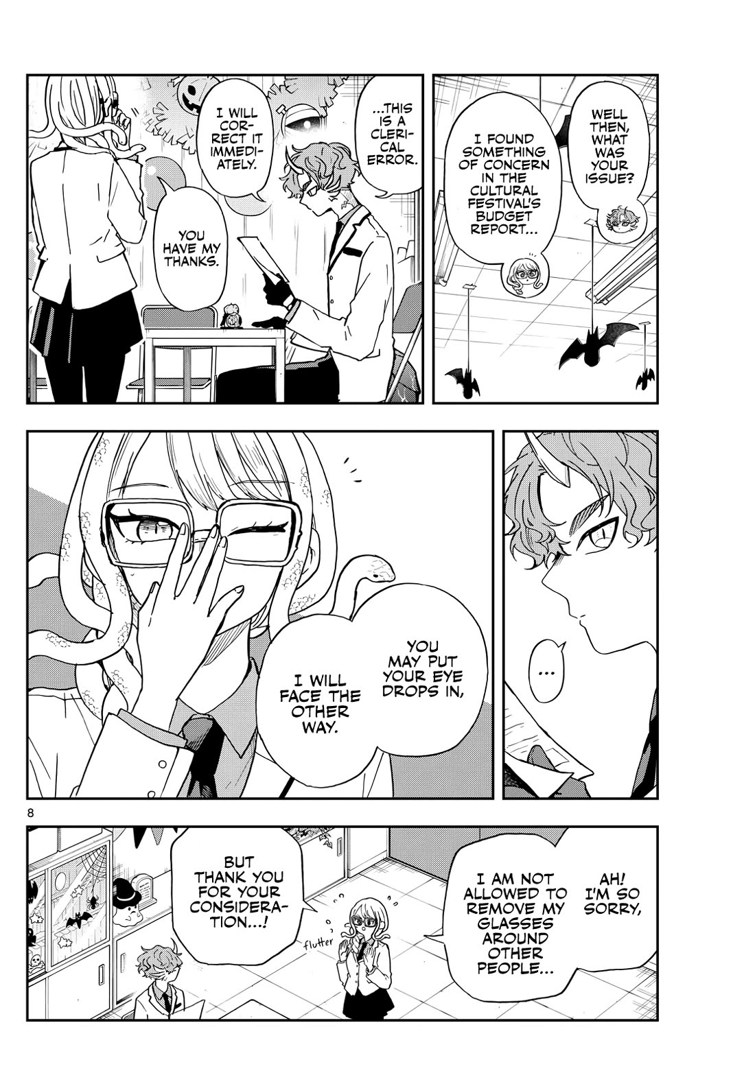 Tsumiki Ogami & the Strange Everyday Life. Chapter 45 page 8 - Chapter 45: President Raizen and Halloween