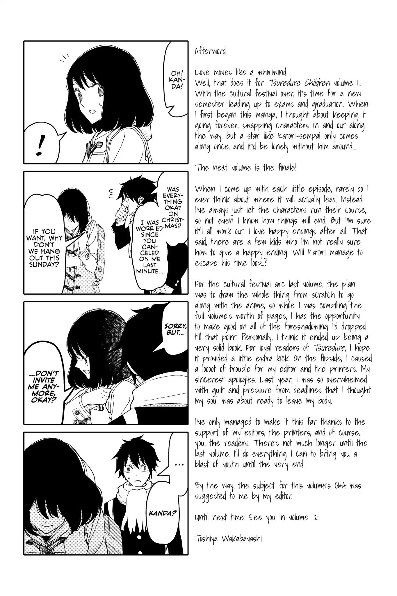 Tsurezure Children Chapter 192 page 12 - Chapter 192: There's Nothing Tying Us Together (Shibasaki/Ubukata)