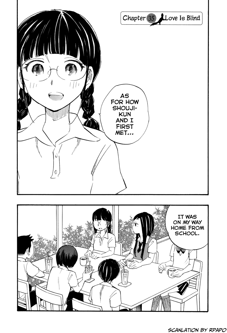 Tsuru Tsuru to Zara Zara no Aida Chapter 35 page 1 - Chapter 35: Love is Blind