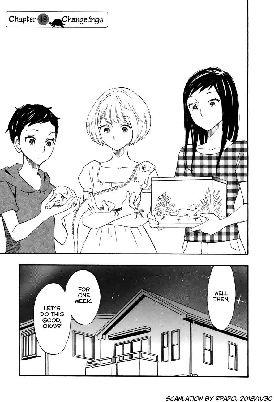 Tsuru Tsuru to Zara Zara no Aida Chapter 48 page 1 - Chapter 48: Changelings