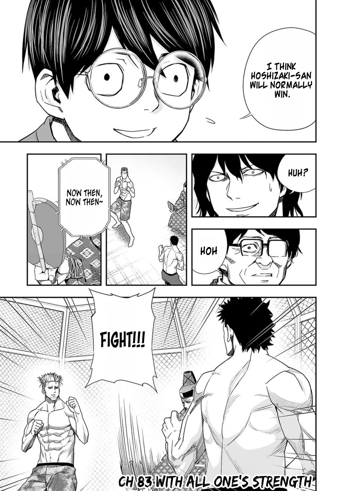 TSUYOSHI Chapter 83 page 1 - Chapter 83: With all one's Strength