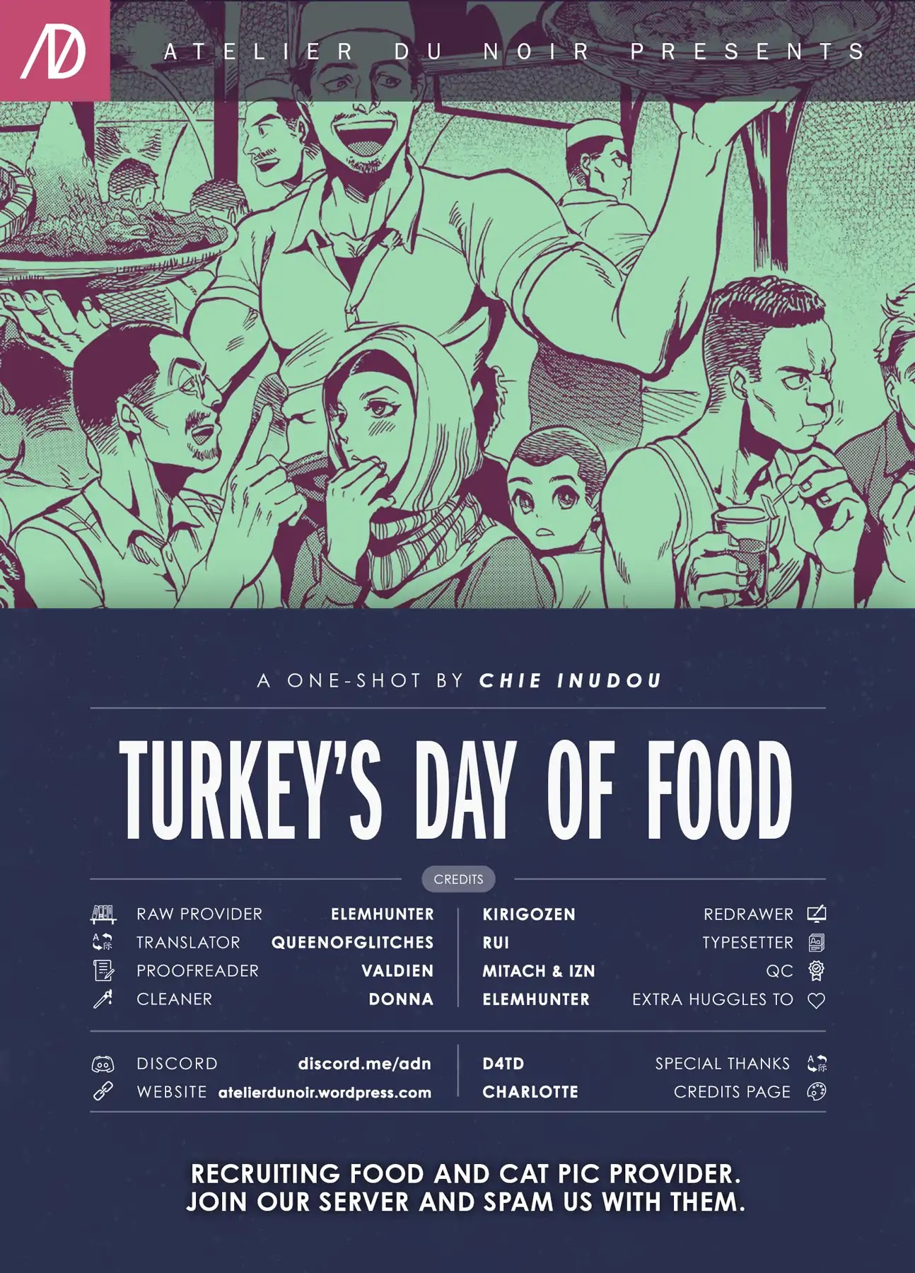 Turkey's Day of Food Chapter 0 page 1 - Chapter 0: Oneshot