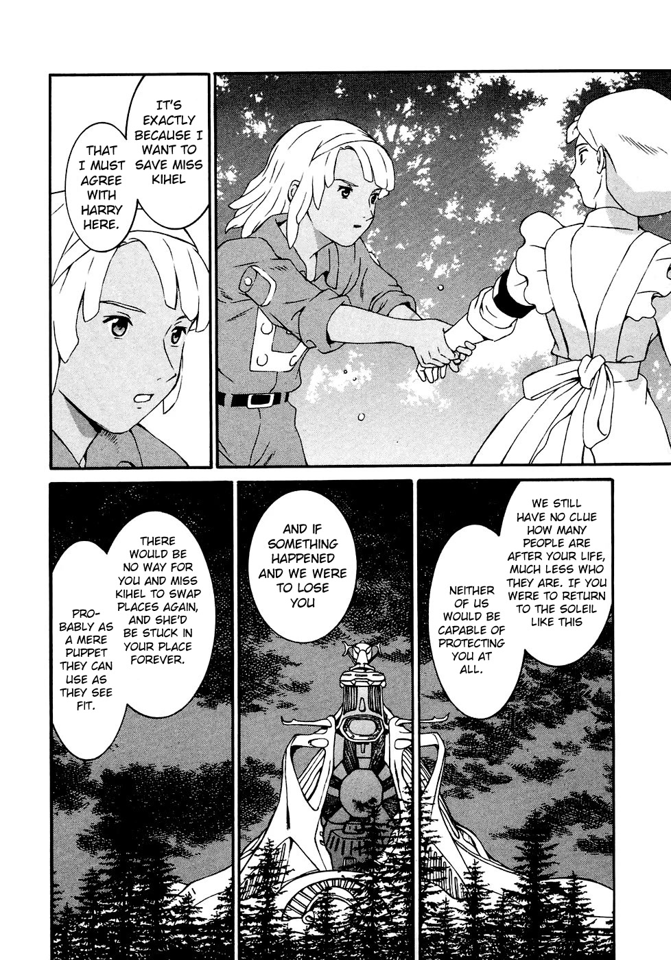 Turn A Gundam Chapter 14 page 12 - Chapter 14: The Wedge Ship and The Ship of Feathers