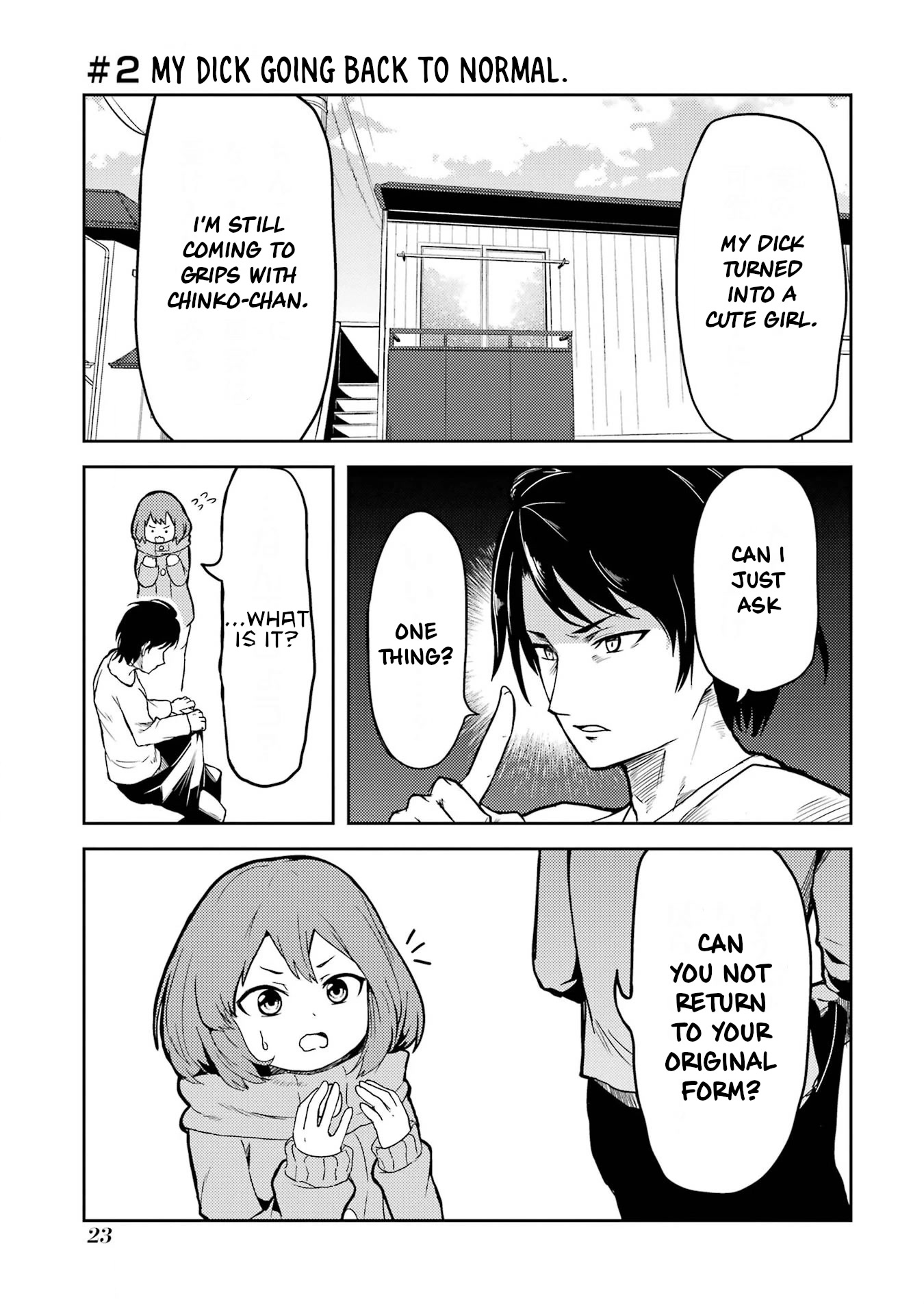 Turns Out My Dick Was a Cute Girl Chapter 2 page 1 - Chapter 2: My Dick Going Back to Normal.