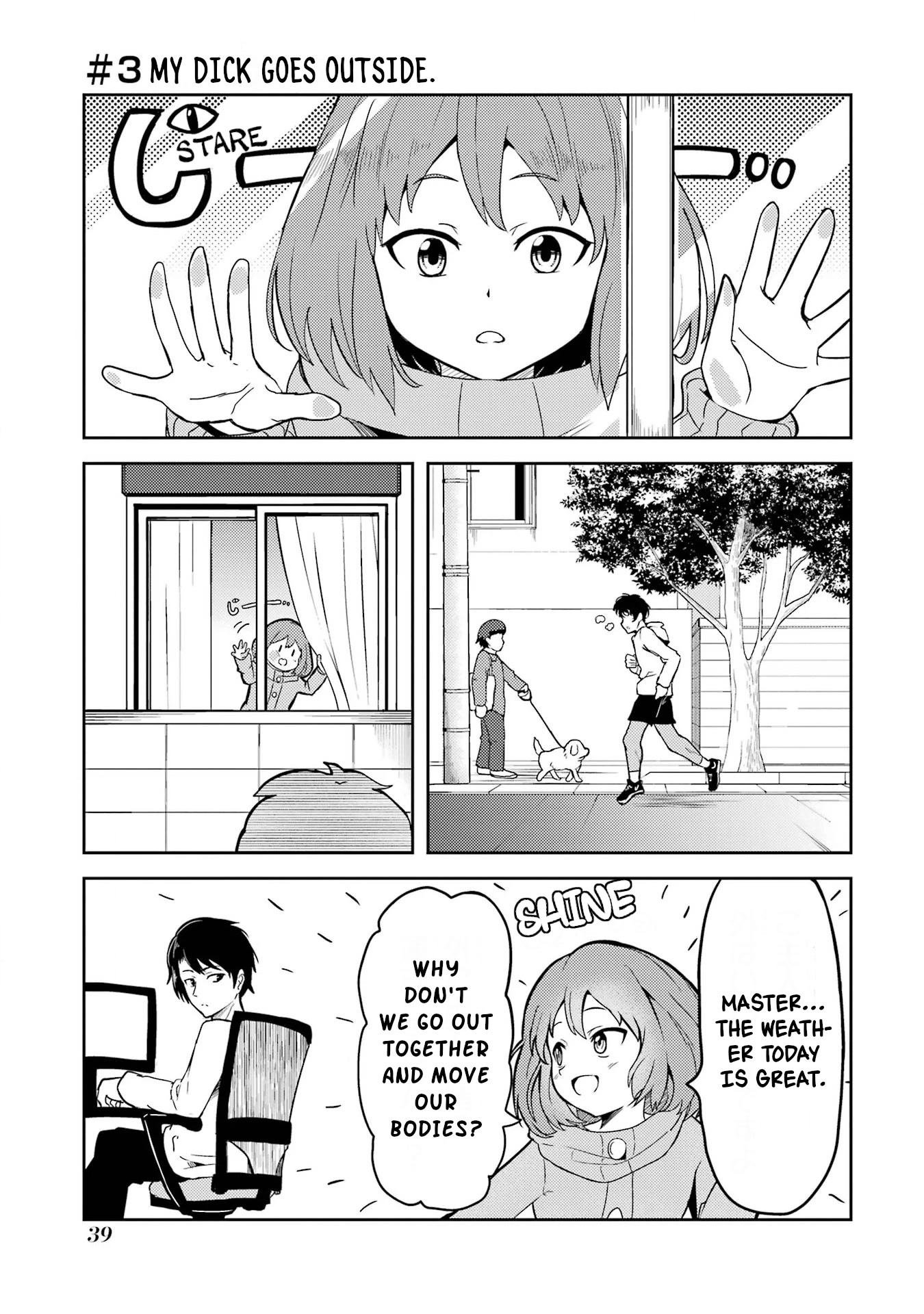 Turns Out My Dick Was a Cute Girl Chapter 3 page 1 - Chapter 3: My Dick Goes Outside.