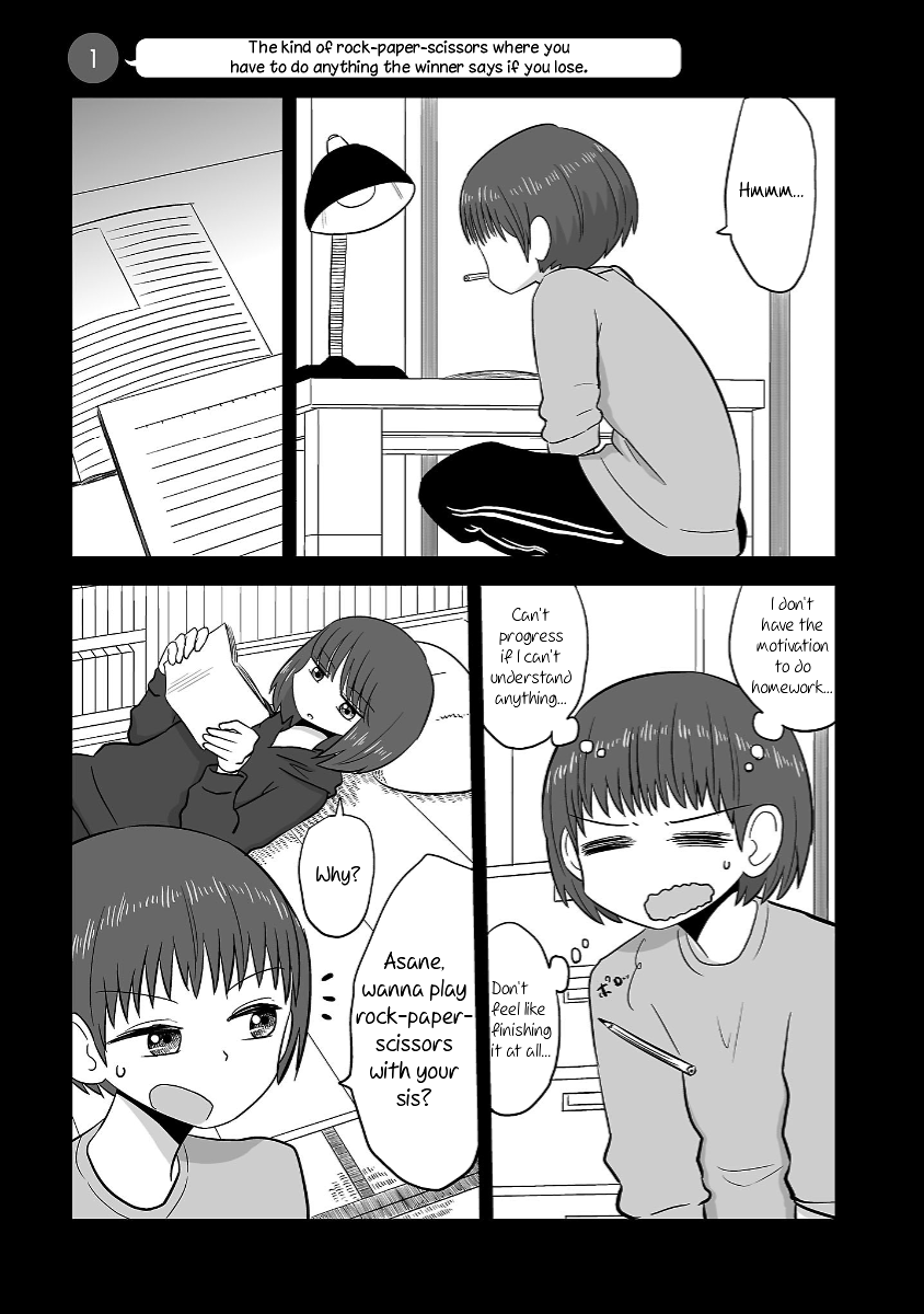 Twin Sisters Chapter 1 page 1 - Chapter 1: The Kind of Rock-Paper-Scissors Where You Have to do Anything the Winner Says if You Lose