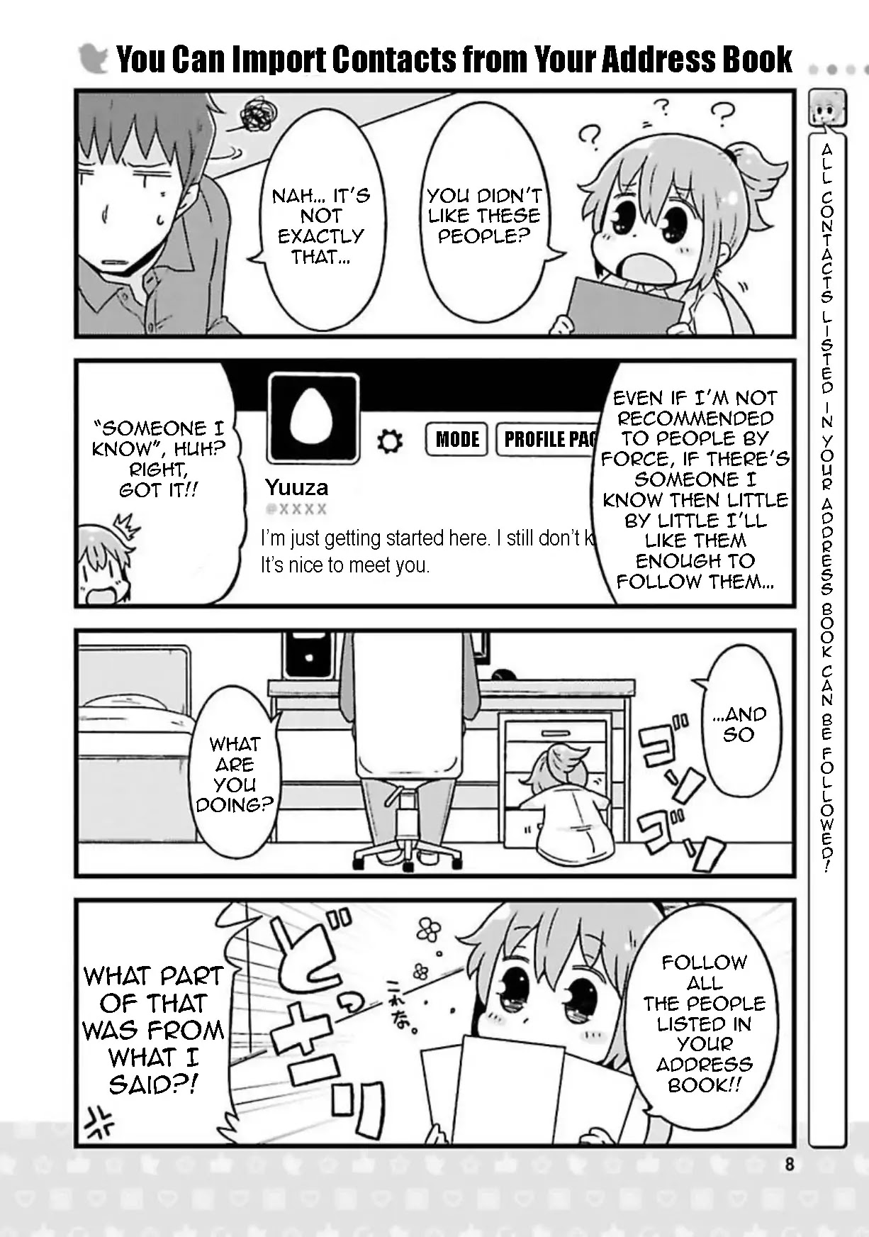 Twitter-san Chapter 1 page 8 - Chapter 1: "Twitter-san"