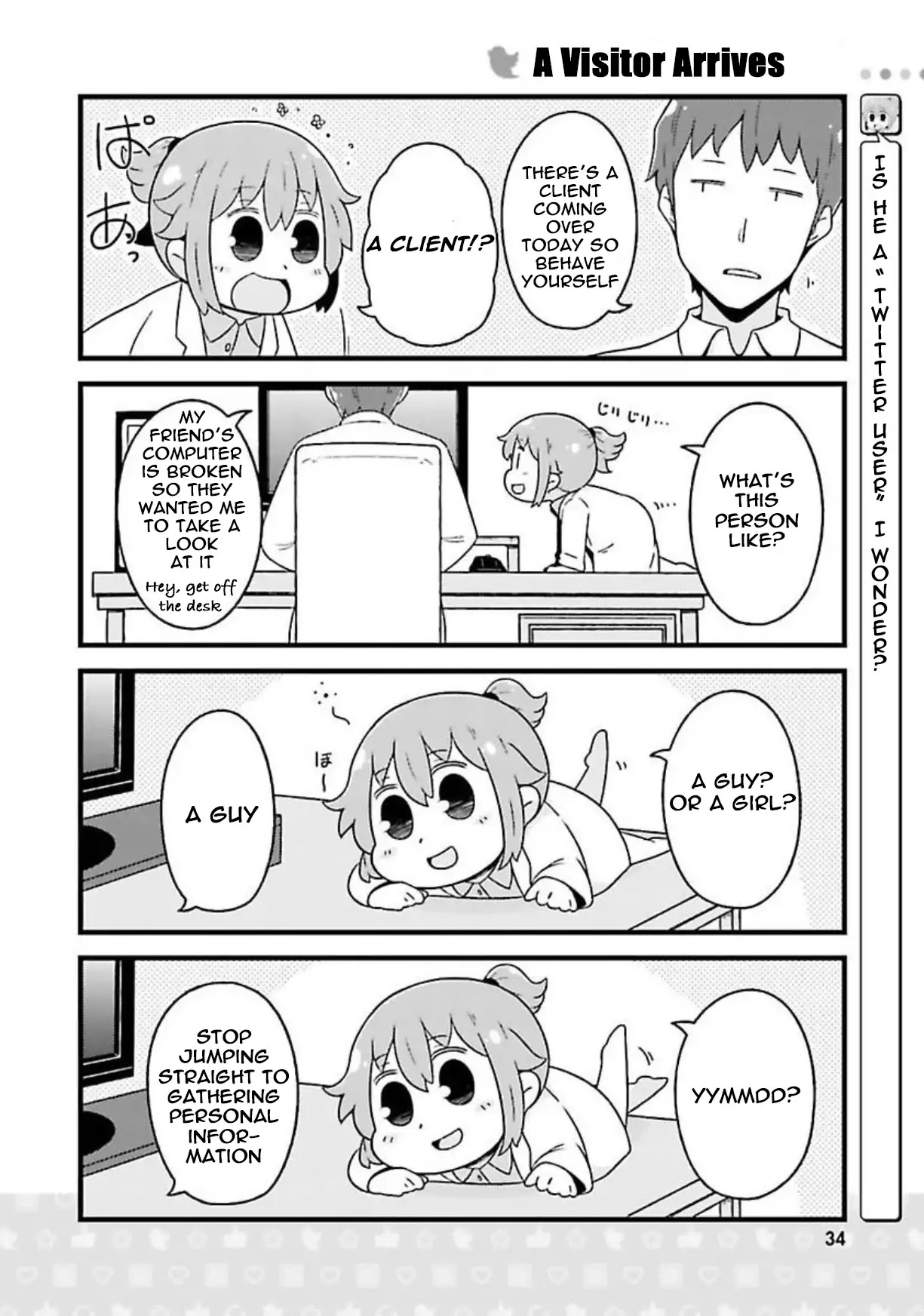Twitter-san Chapter 3 page 3 - Chapter 3: A Visitor Arrives