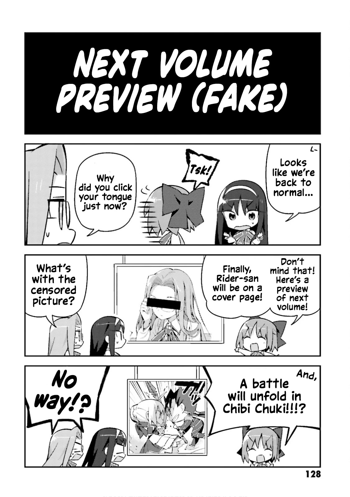 Type-Moon Gakuen - Chibi Chuki! Chapter 14.5 page 8 - Chapter 14.5: Extras