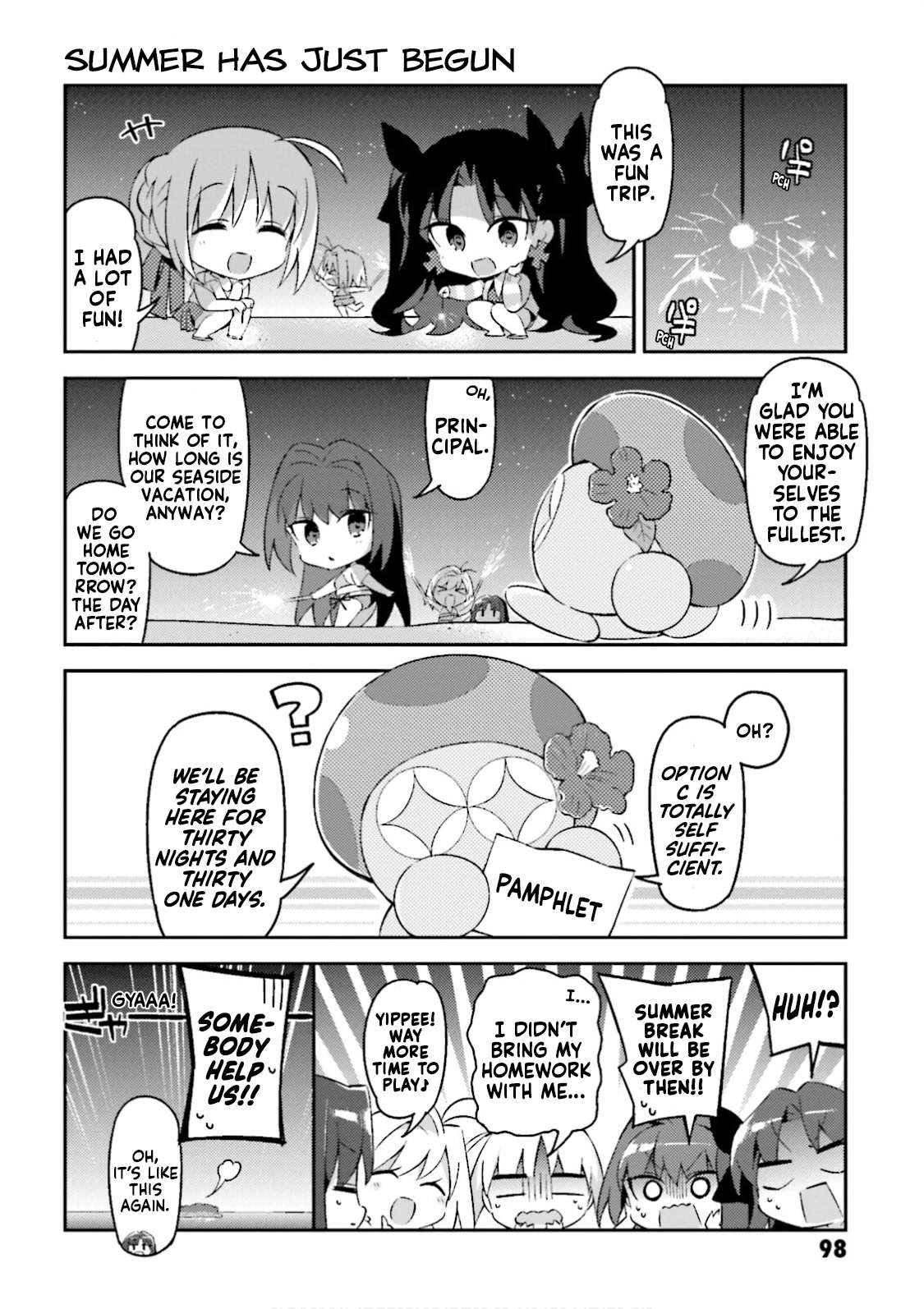 Type-Moon Gakuen - Chibi Chuki! Chapter 22 page 10 - Chapter 22: 22nd Period: Type-Moon Summer, Academy Summer
