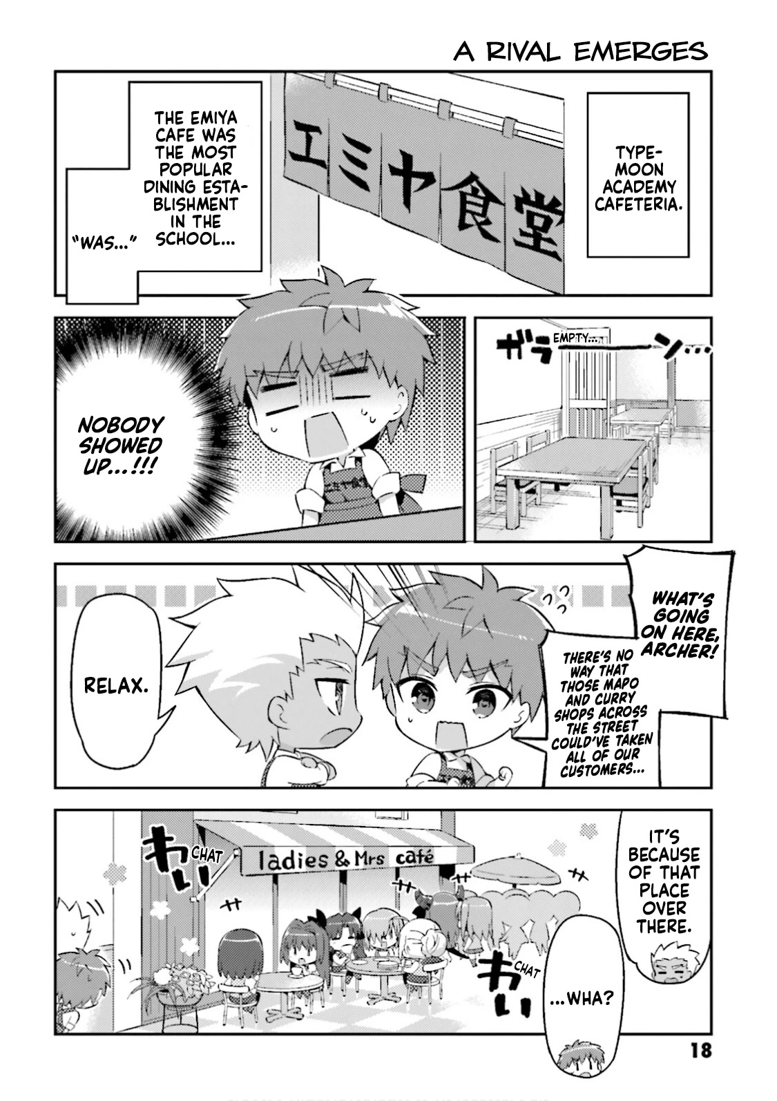 Type-Moon Gakuen - Chibi Chuki! Chapter 24 page 2 - Chapter 24: 24th Period: The Cafeteria Wasn't Built In A Day