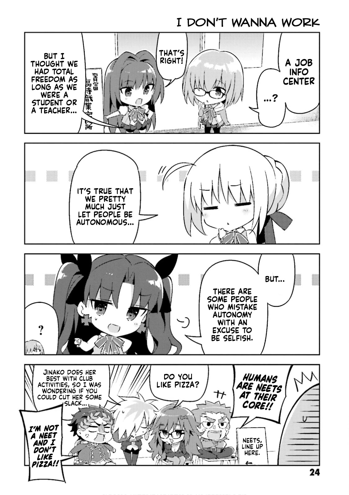Type-Moon Gakuen - Chibi Chuki! Chapter 25 page 4 - Chapter 25: 25th Period: Hello! Work!