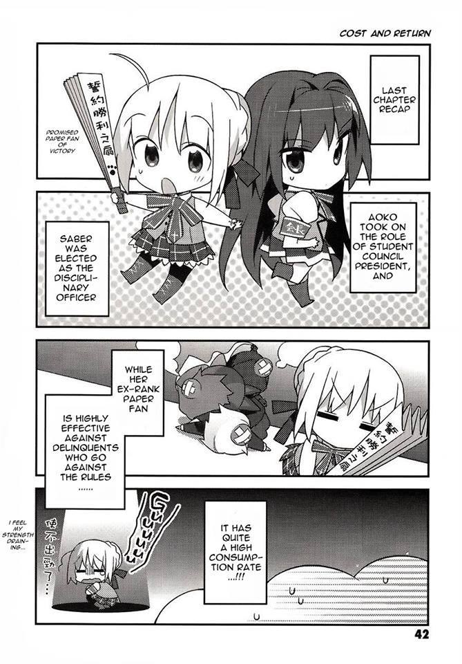 Type-Moon Gakuen - Chibi Chuki! Chapter 3 page 1 - Chapter 3: Eat to Live, Don’t Live to Eat