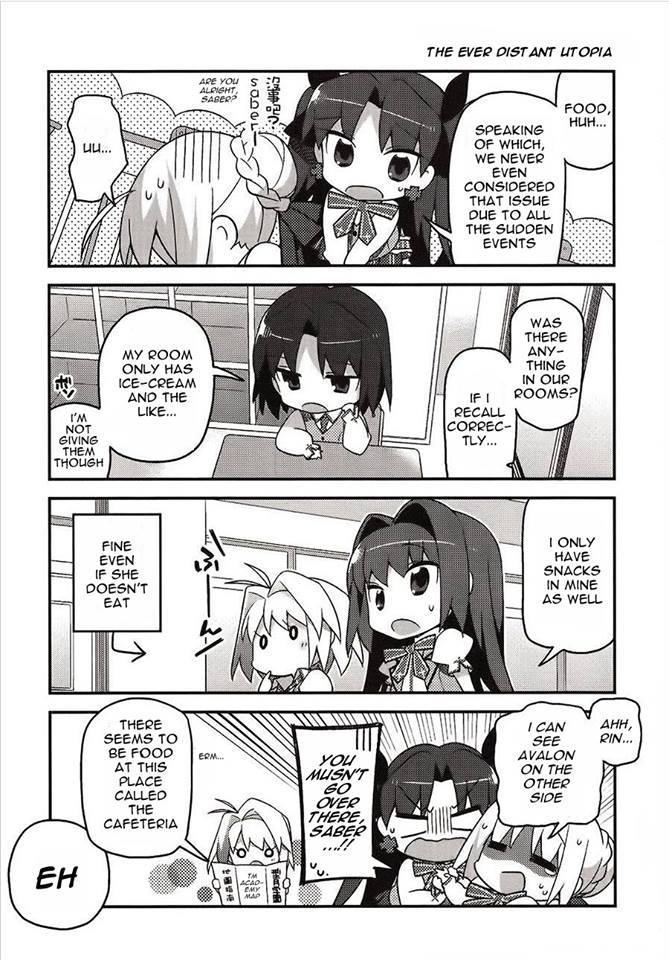 Type-Moon Gakuen - Chibi Chuki! Chapter 3 page 2 - Chapter 3: Eat to Live, Don’t Live to Eat