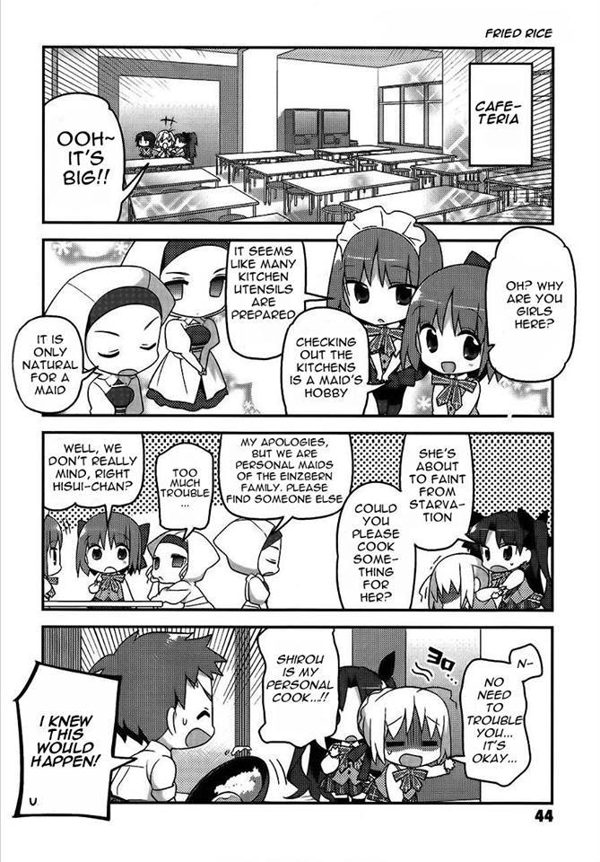 Type-Moon Gakuen - Chibi Chuki! Chapter 3 page 4 - Chapter 3: Eat to Live, Don’t Live to Eat