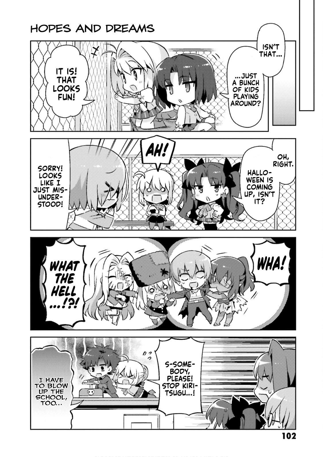 Type-Moon Gakuen - Chibi Chuki! Chapter 55 page 12 - Chapter 55: 55th Period: Big Trouble at Ghoul School!