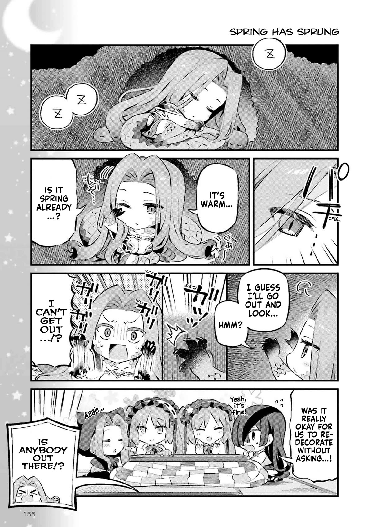 Type-Moon Gakuen - Chibi Chuki! Chapter 69 page 10 - Chapter 69: 69th Period: Kotatsu and Oranges and A Temple of Fresh Blood