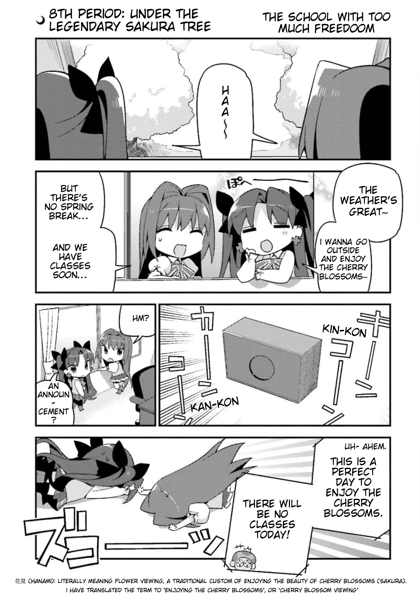 Type-Moon Gakuen - Chibi Chuki! Chapter 8 page 5 - Chapter 8: 8th Period: Under The Legendary Sakura Tree