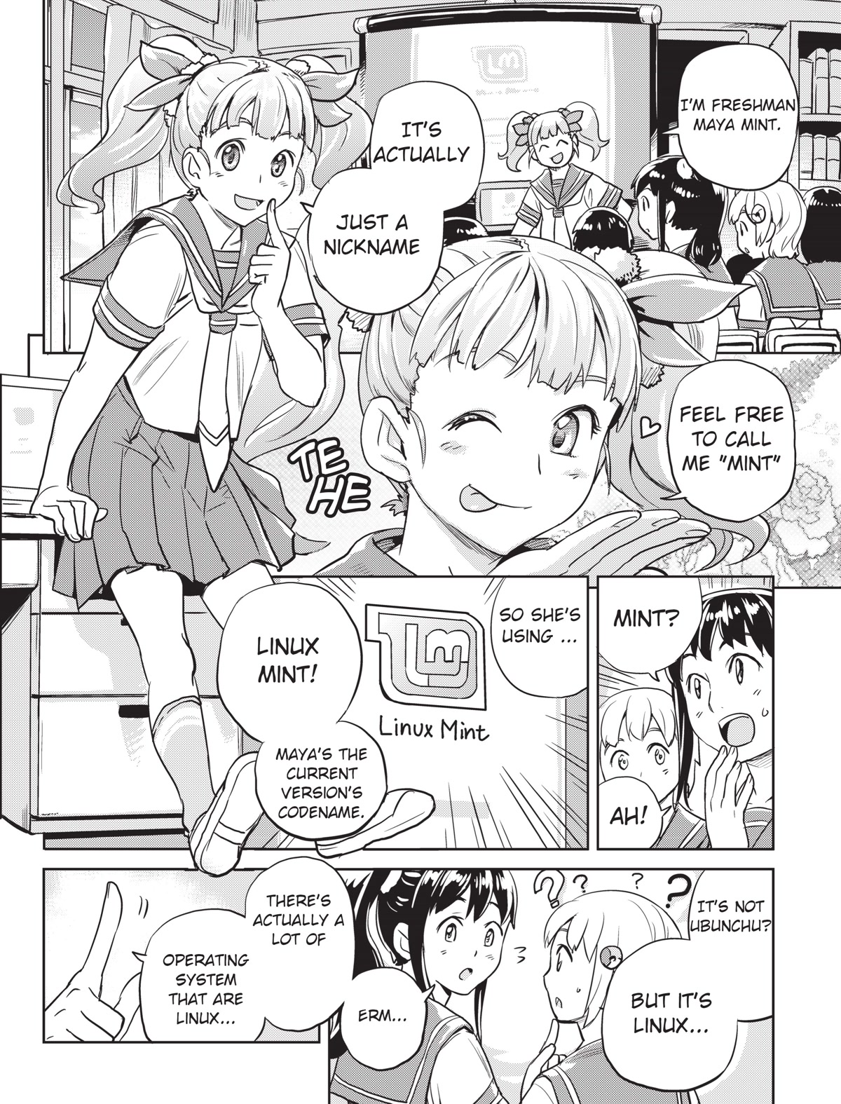 Ubunchu! Chapter 12 page 6 - Chapter 12: Rule of a sister distro! Mint-chan