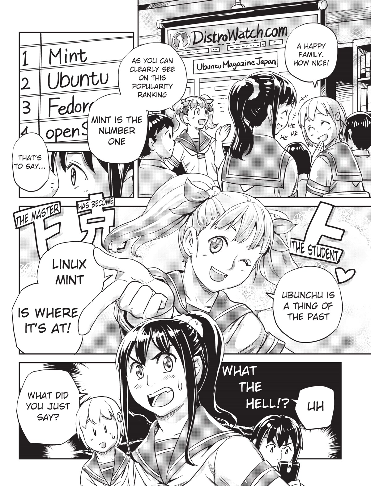 Ubunchu! Chapter 12 page 8 - Chapter 12: Rule of a sister distro! Mint-chan
