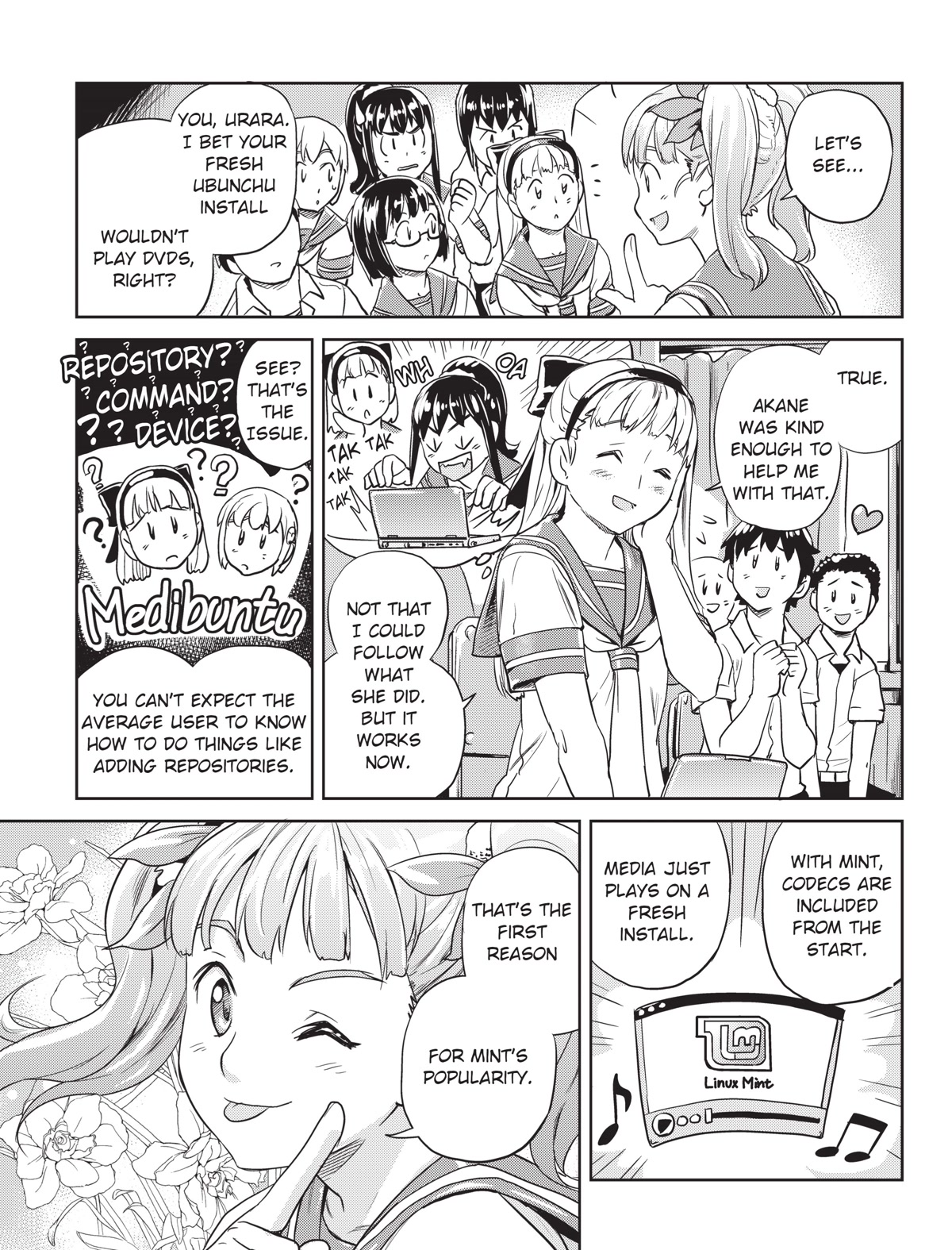 Ubunchu! Chapter 12 page 9 - Chapter 12: Rule of a sister distro! Mint-chan