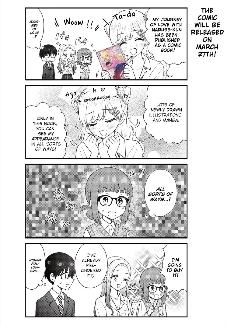 Uchida-san Is Definitely Not a Gal! Chapter 8.5 page 1 - Chapter 8.5: Comic Release Announcement