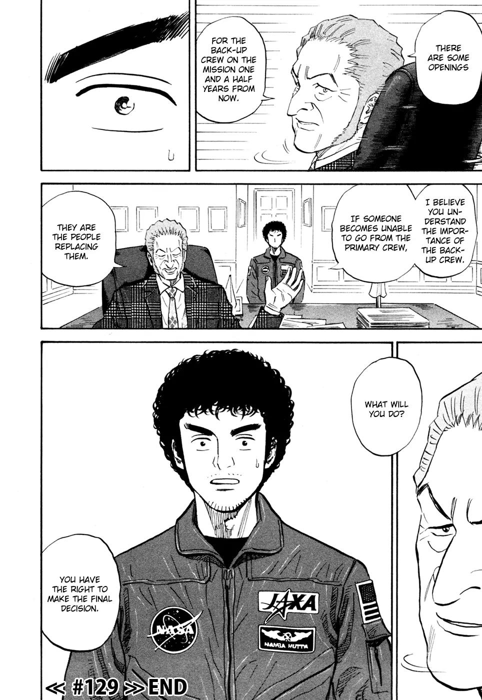 Uchuu Kyoudai Chapter 129 page 20 - Chapter 129: Lined Up Next to Hibito