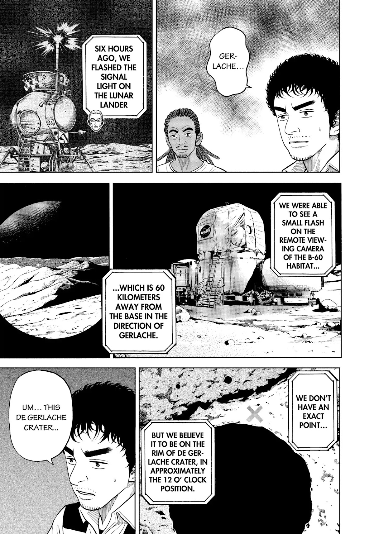 Uchuu Kyoudai Chapter 340 page 16 - Chapter 340: De Gerlache Crater